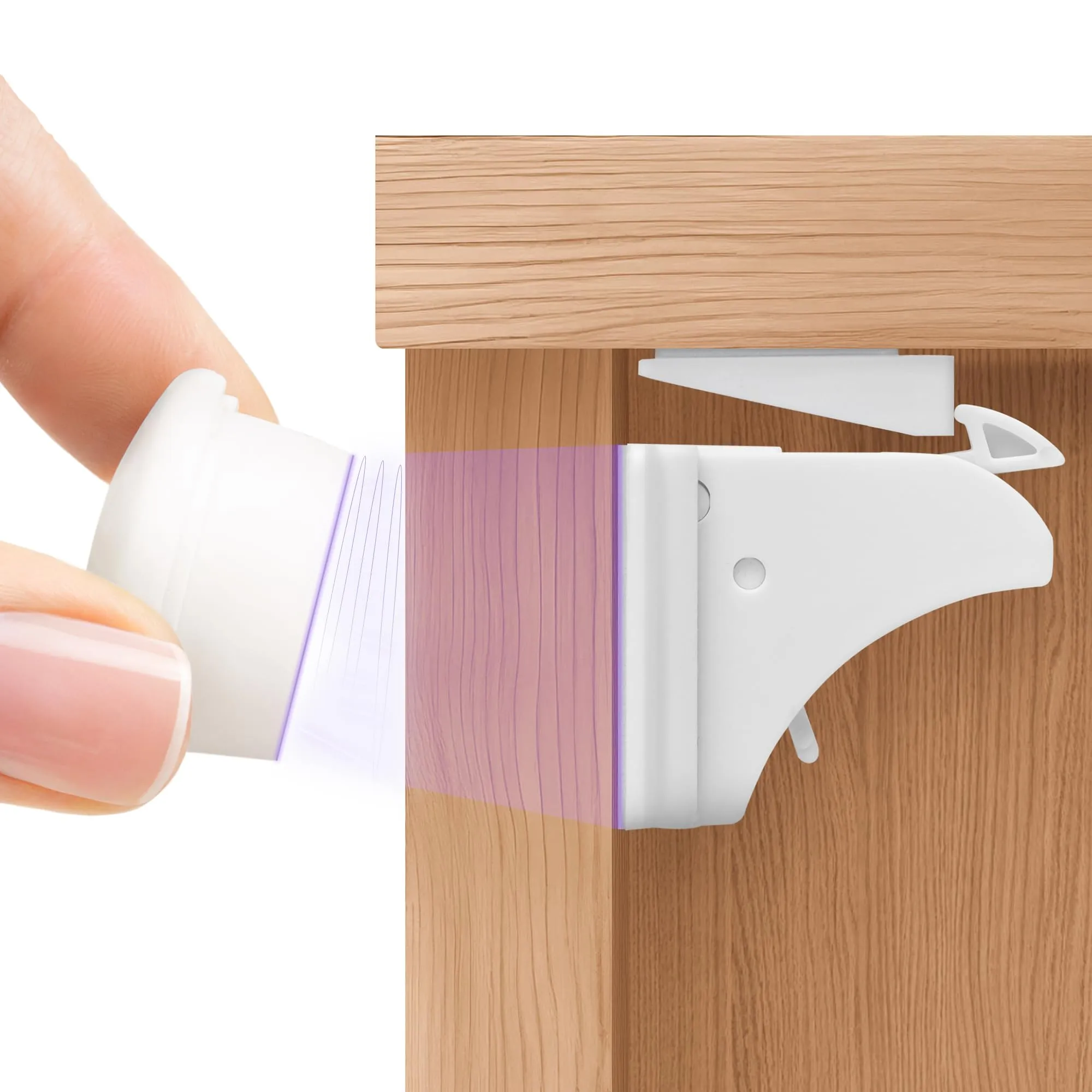 WunderHippo Chiusura Magnetica per Cassetti e Ante, 12 Serrature e 3 Chiavi - immagine 1