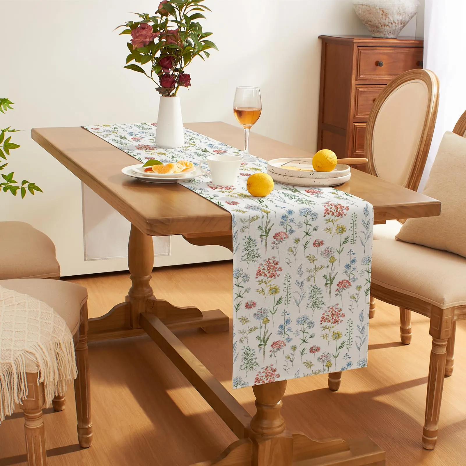 Softalker Runner da Tavolo Floreale, 33 x 122 cm, Poliestere - immagine 2