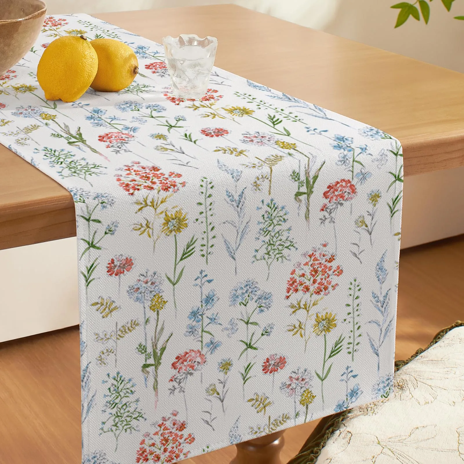 Softalker Runner da Tavolo Floreale, 33 x 122 cm, Poliestere - immagine 3