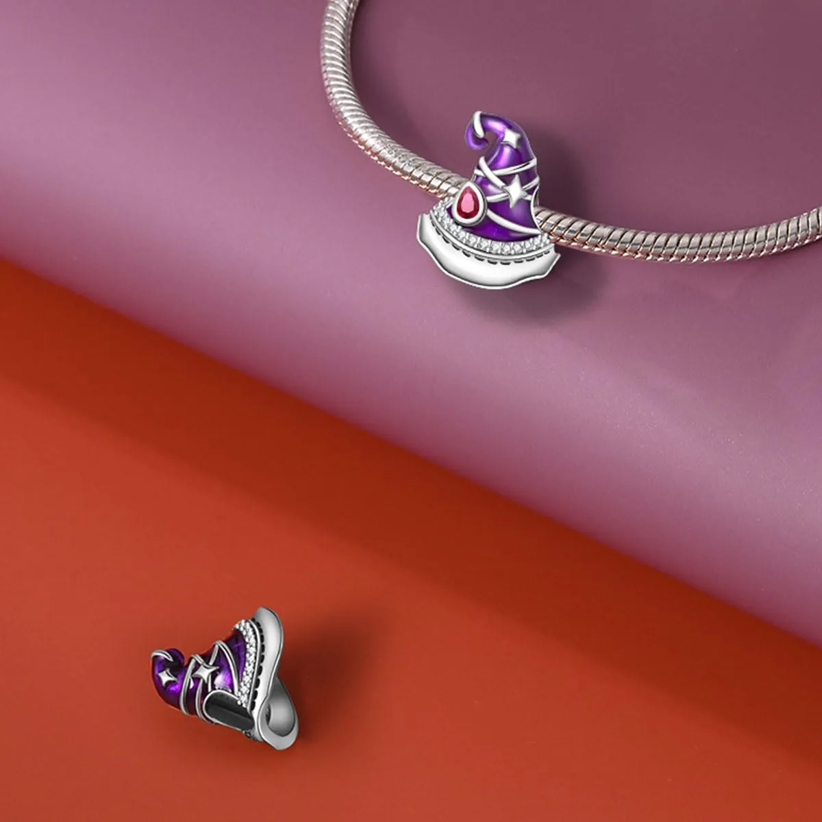 KUNSIR Bead Charm in Argento Sterling 925 con Cubic Zirconia per Braccialetti e Collane Europei - immagine 2