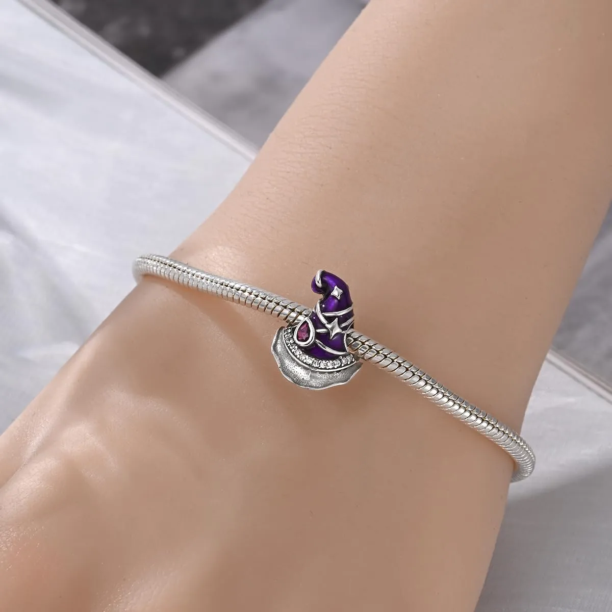 KUNSIR Bead Charm in Argento Sterling 925 con Cubic Zirconia per Braccialetti e Collane Europei - immagine 4
