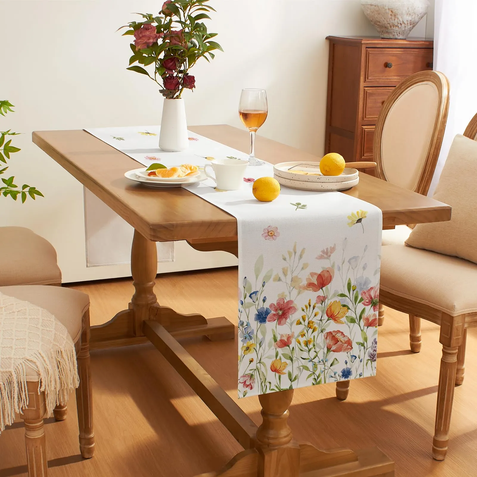 Softalker Runner da Tavolo a Fiori Selvatici, 33 x 305 cm - immagine 2