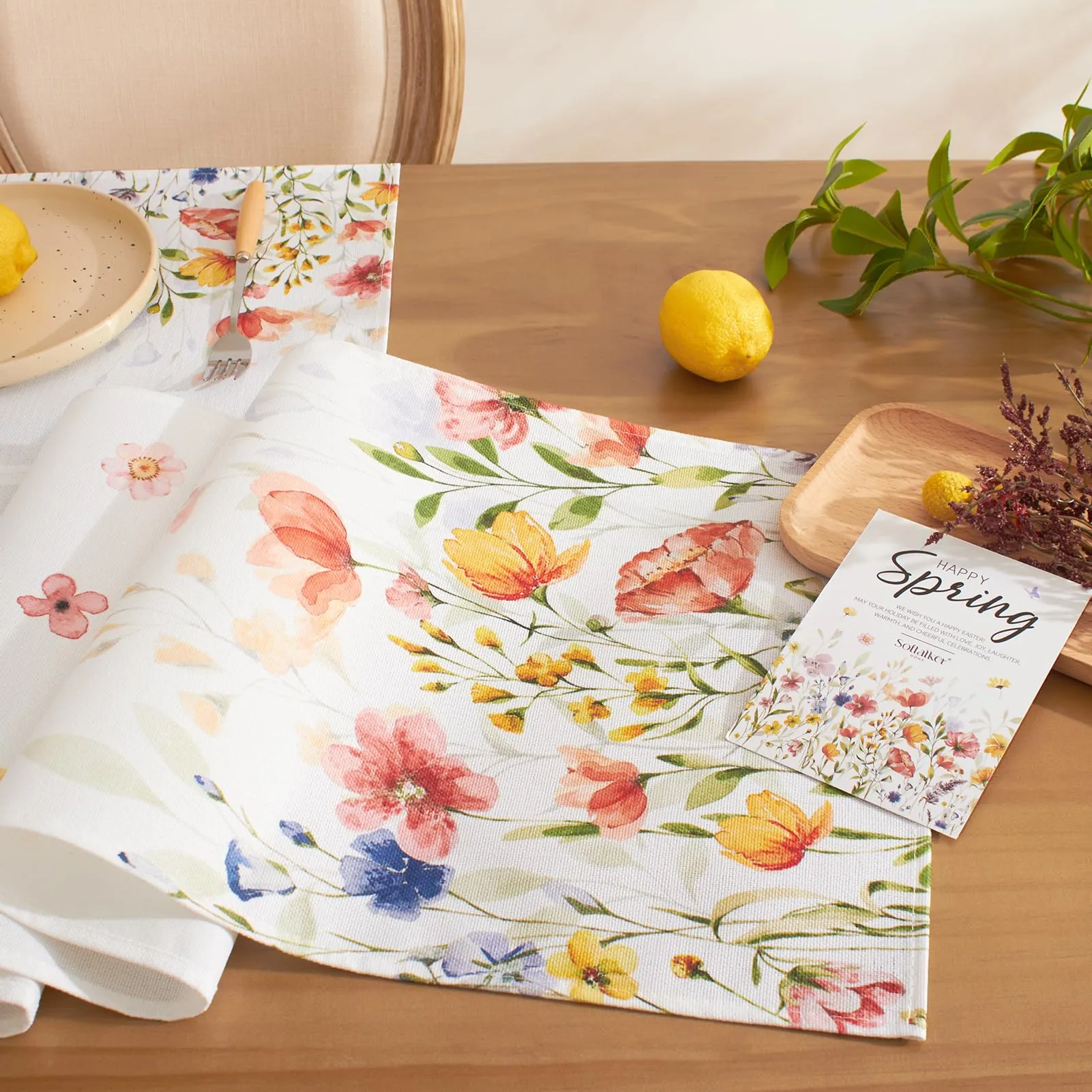 Softalker Runner da Tavolo a Fiori Selvatici, 33 x 305 cm - immagine 5