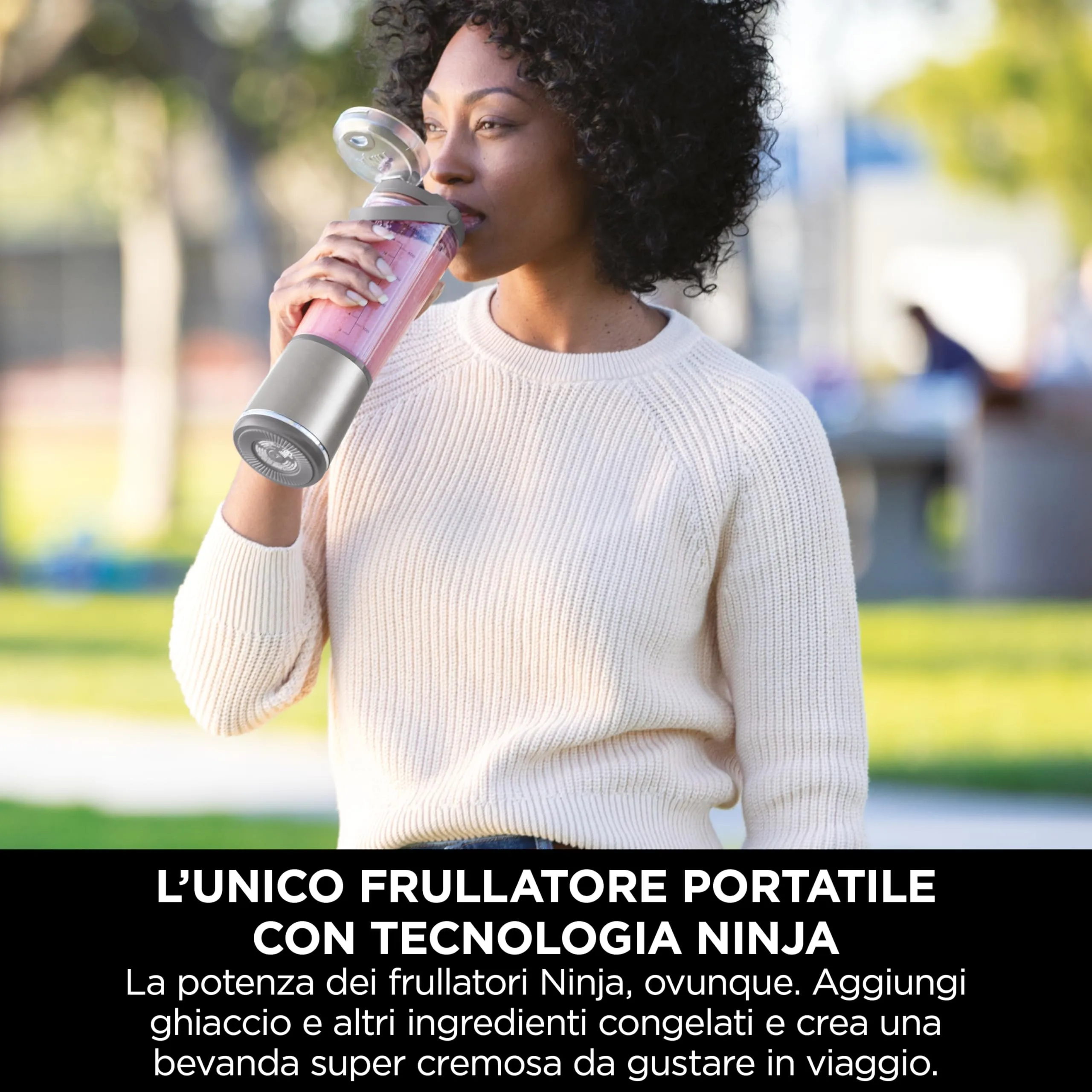 Ninja Blast Frullatore Portatile x2 530 ml, Oro Rosa e Argento Metallico, BC151UKEUGV - immagine 2