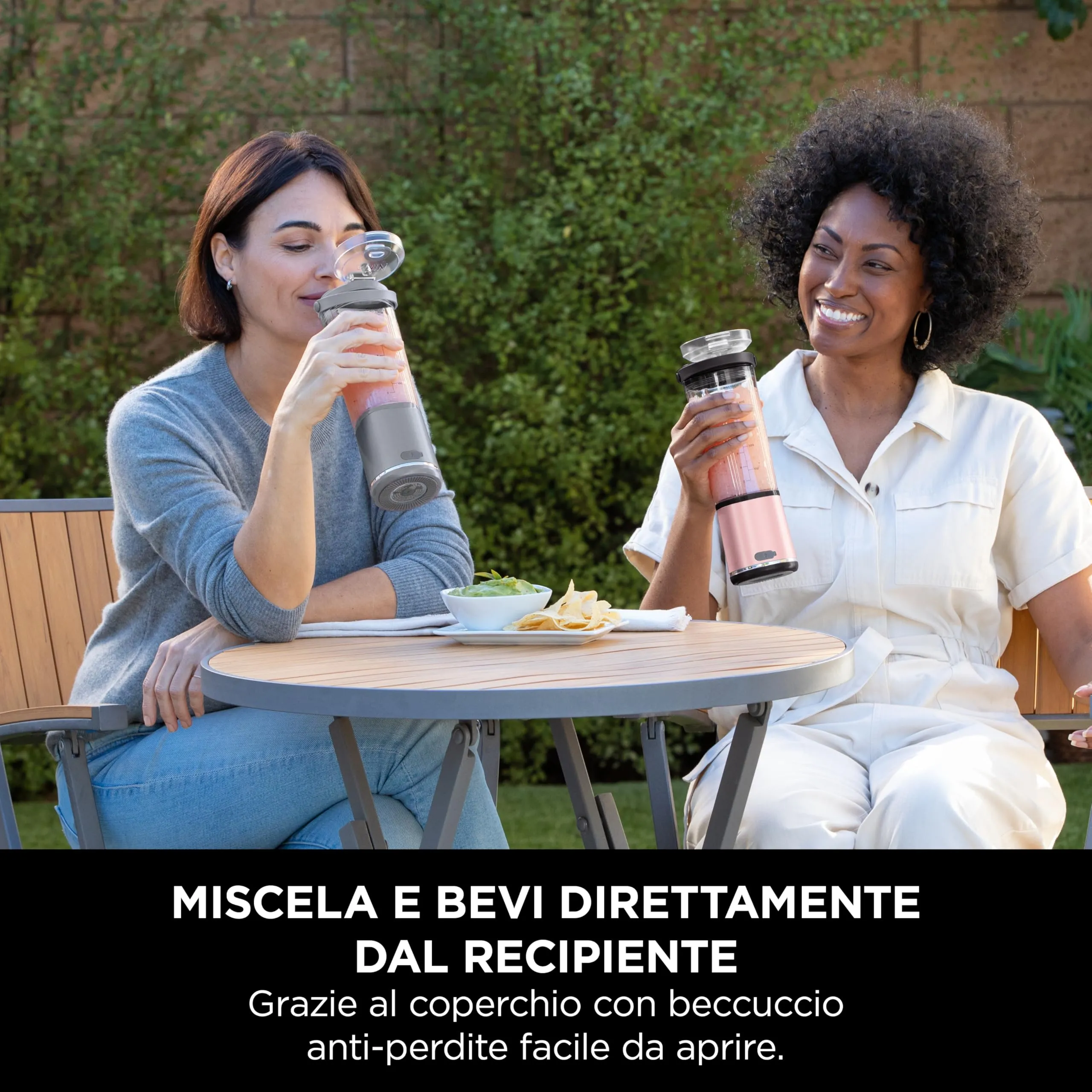 Ninja Blast Frullatore Portatile x2 530 ml, Oro Rosa e Argento Metallico, BC151UKEUGV - immagine 6