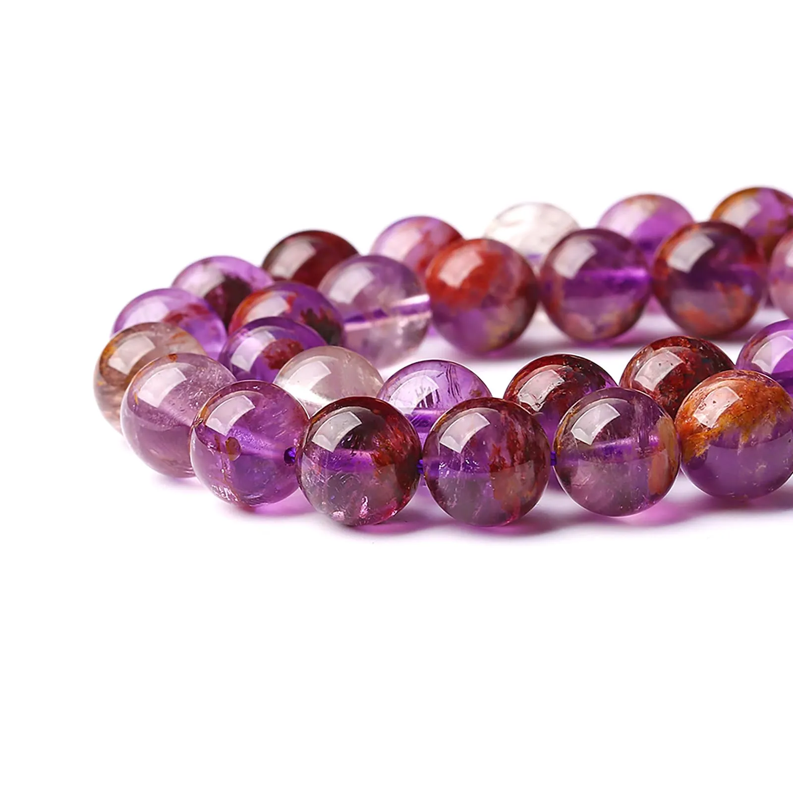 Jiejinyu 86 Perline di Cristallo Fantasma Viola in Pietra Naturale 4mm - immagine 4