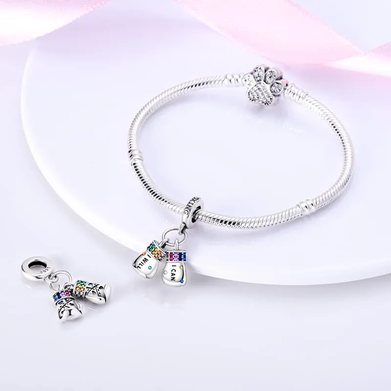 KUNSIR Bead Charm in Argento Sterling 925 con Cubic Zirconia per Braccialetti e Collane Europei - immagine 3