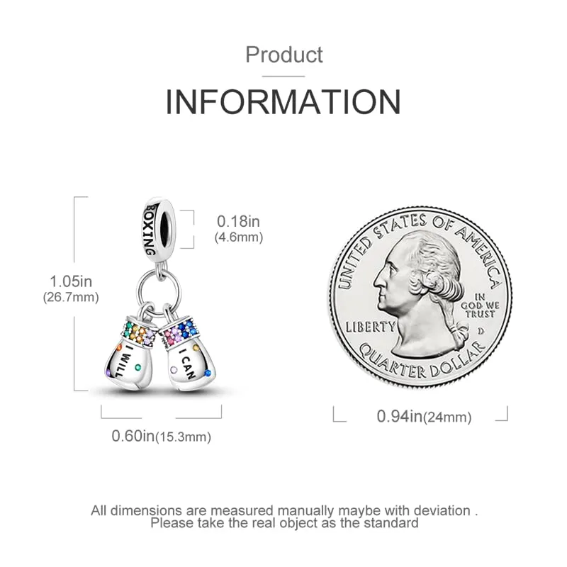 KUNSIR Bead Charm in Argento Sterling 925 con Cubic Zirconia per Braccialetti e Collane Europei - immagine 5