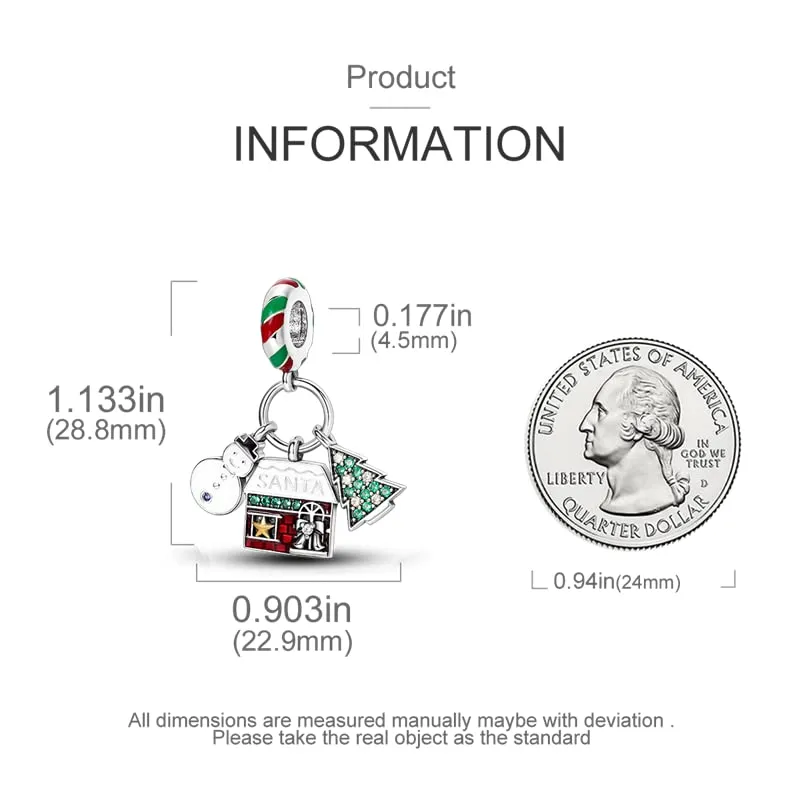 KUNSIR Bead Charm Ciondolo Argento Sterling 925 con Cubic Zirconia per Braccialetti e Collane Europei - immagine 5