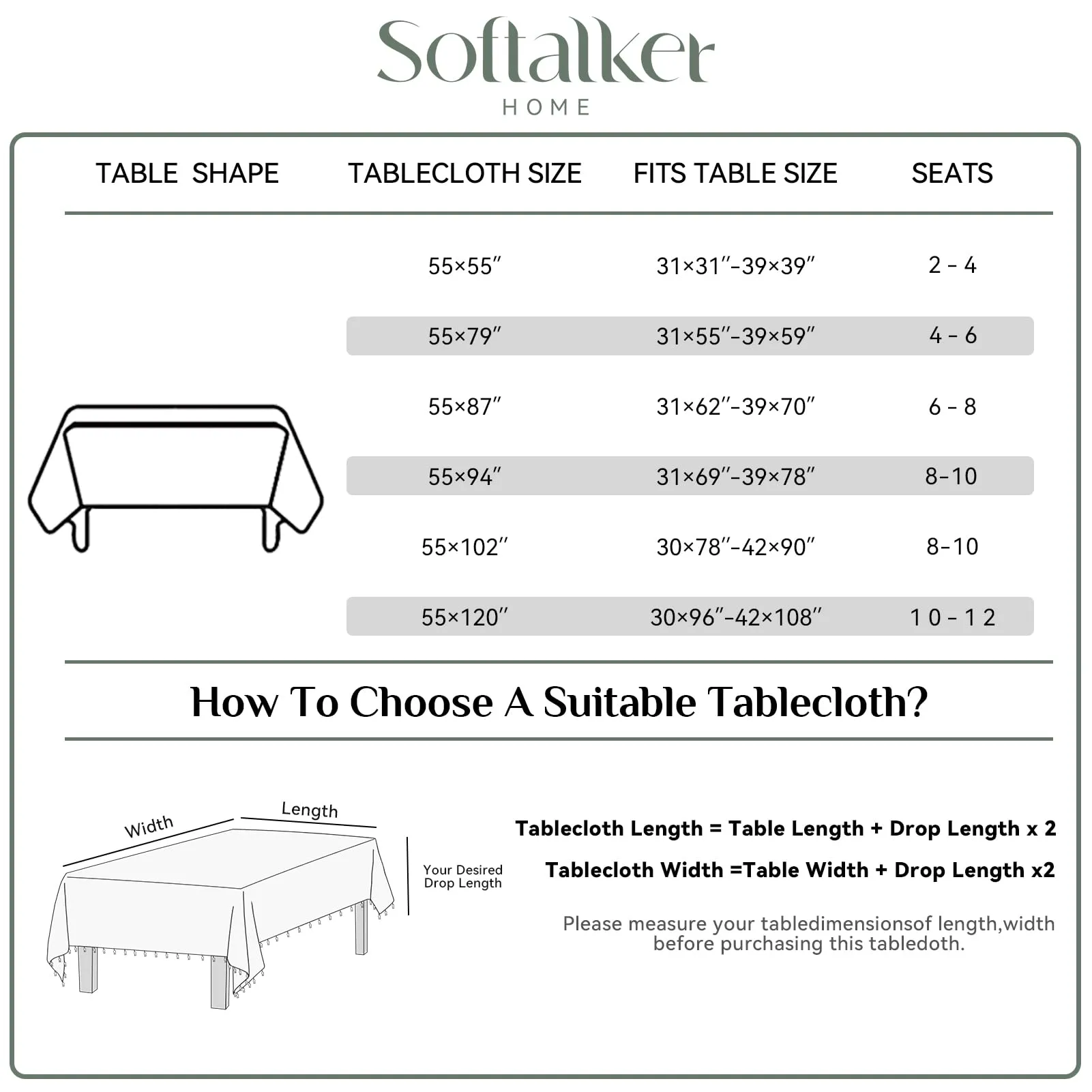 Softalker Tovaglia Quadrata in Lino Design Vintage con Fiori e Foglie (140 x 130 cm) - immagine 5