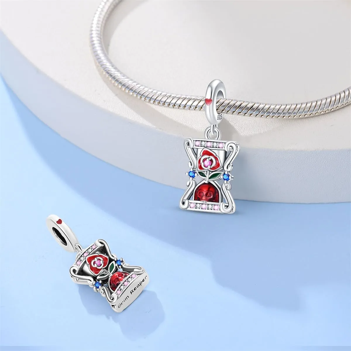 Pandach Bead Charm in Argento Sterling 925 con Cubic Zirconia per Braccialetti e Collane Europei - immagine 2
