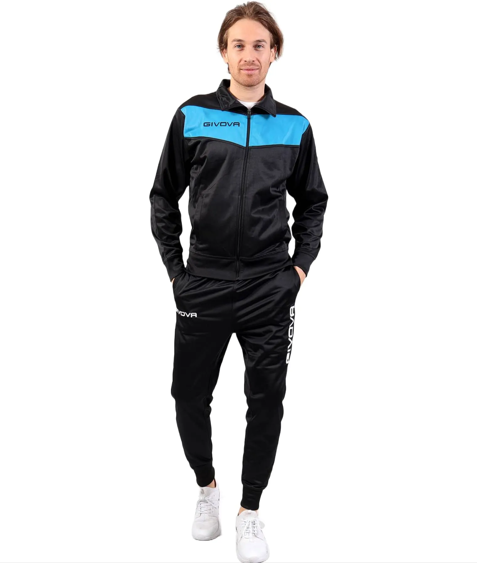 Givova Tuta Visa Triacetato 4S Nero/Turchese 4XL - immagine 1