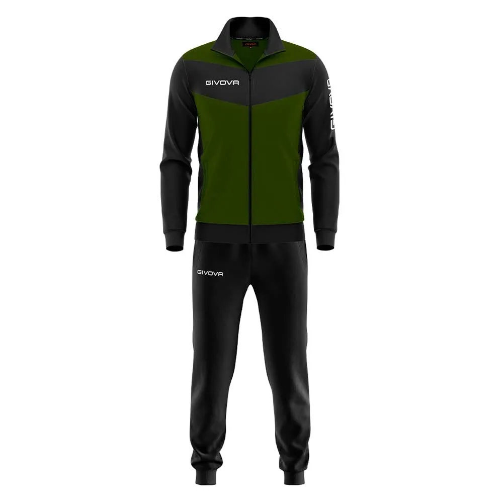 Givova Tuta Visa Triacetato Verde Militare/Nero 2XL - immagine 1
