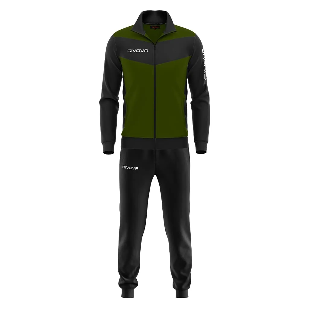 Givova Tuta Visa Triacetato 4S Verde Militare/Nero - M - immagine 1