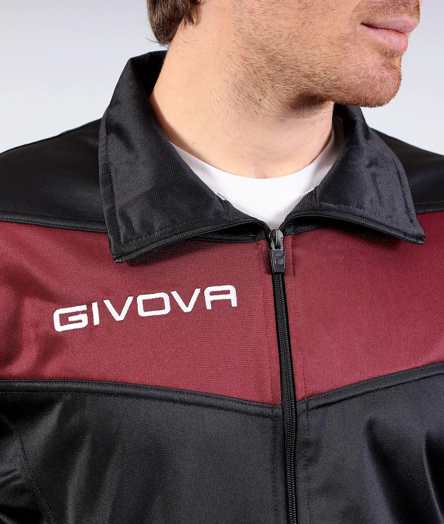Givova Tuta Visa Triacetato Nero/Granata 4S, 3XL - immagine 4