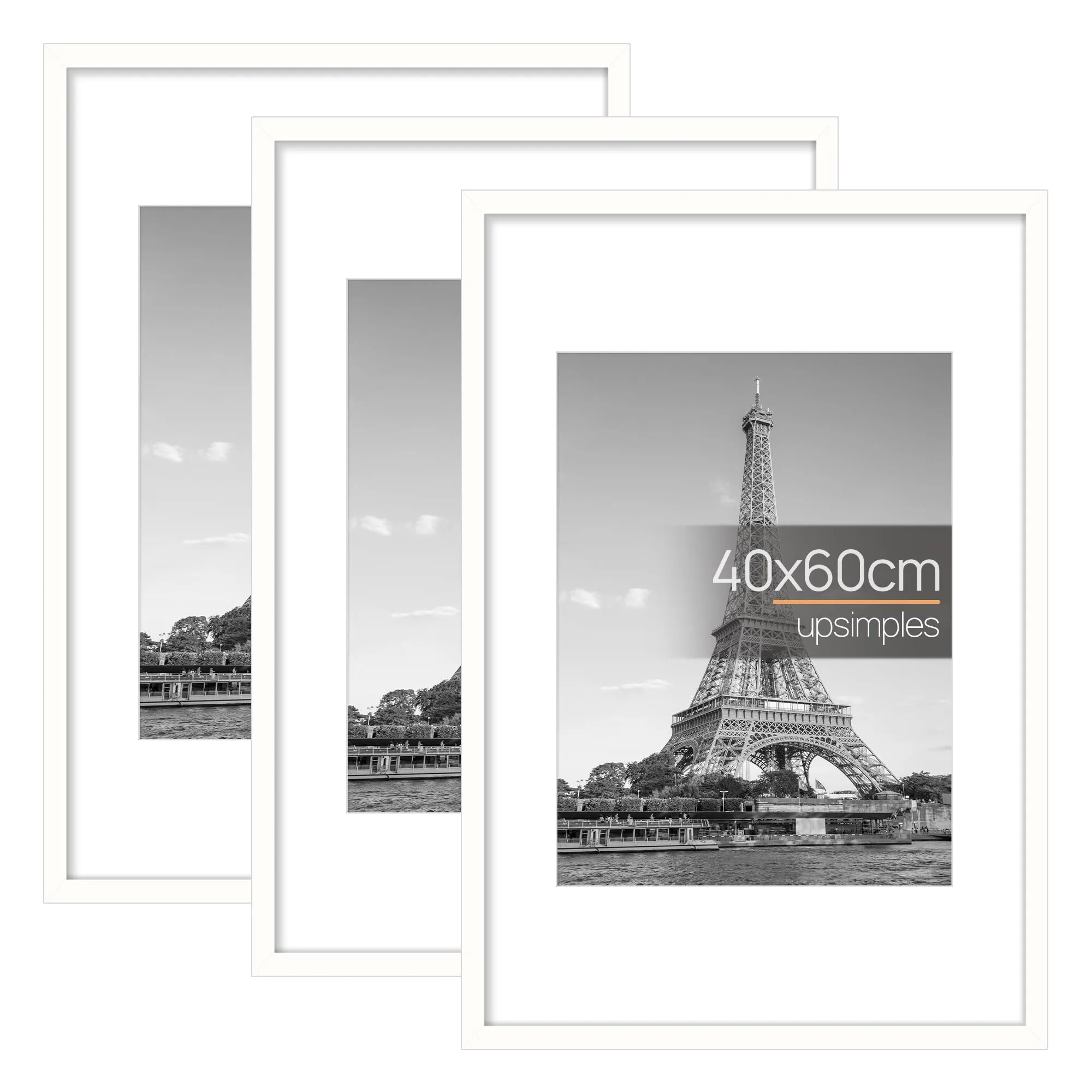 upsimples Cornici portafoto, Set da 3, 40 x 60 cm, Bianco - immagine 1