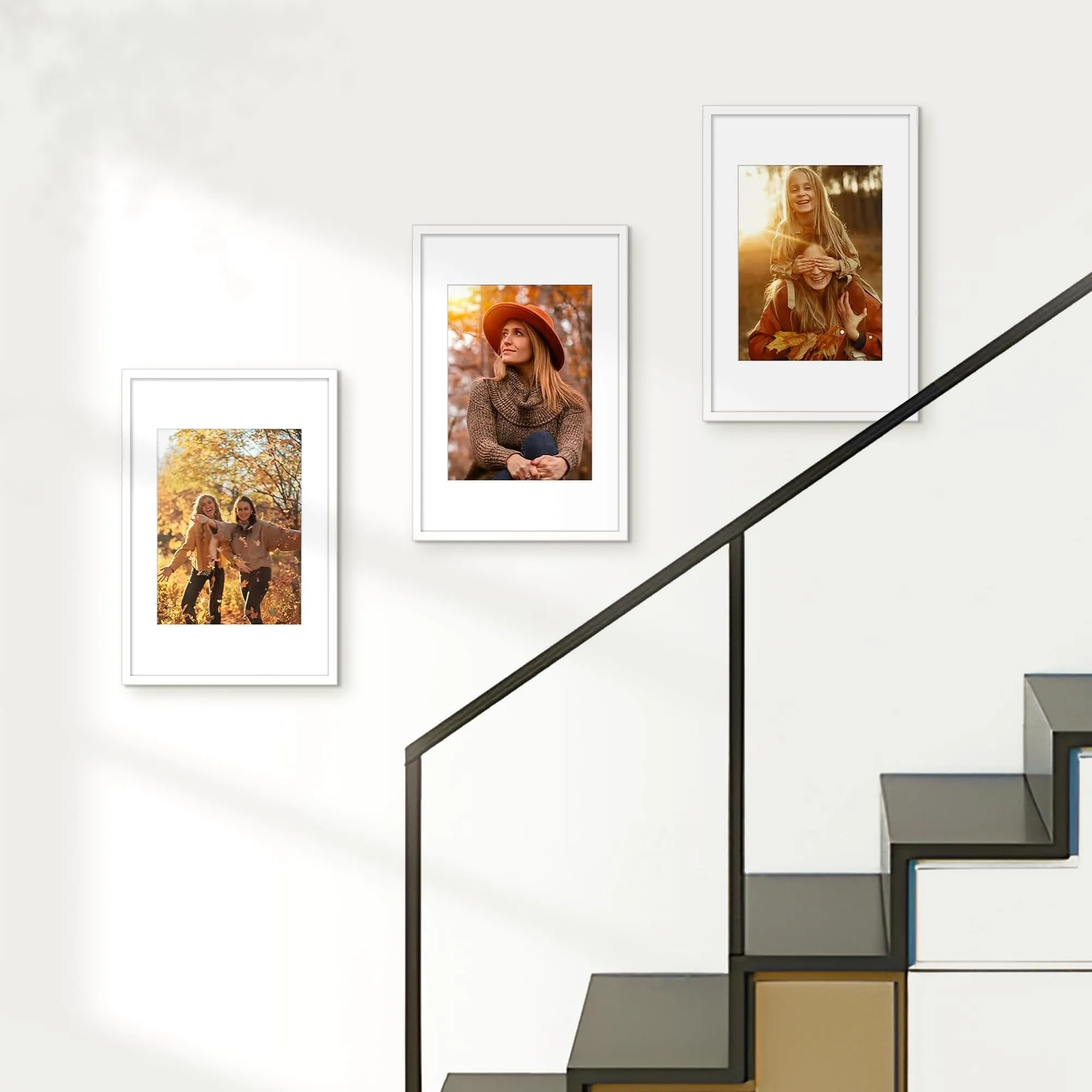 upsimples Cornici portafoto, Set da 3, 40 x 60 cm, Bianco - immagine 5