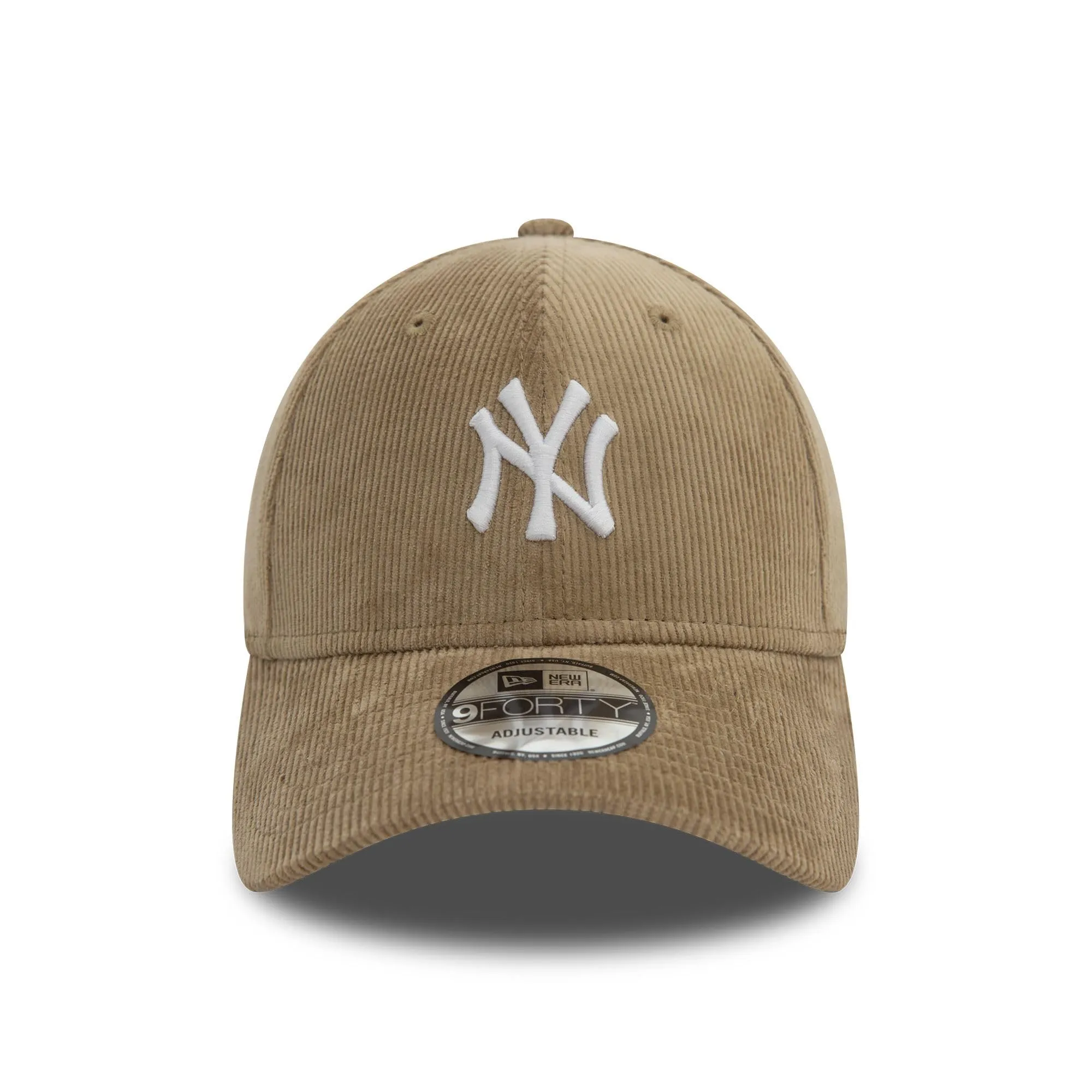 New Era New York Yankees 9Forty Berretto da Baseball in Velluto a Coste Beige - immagine 2