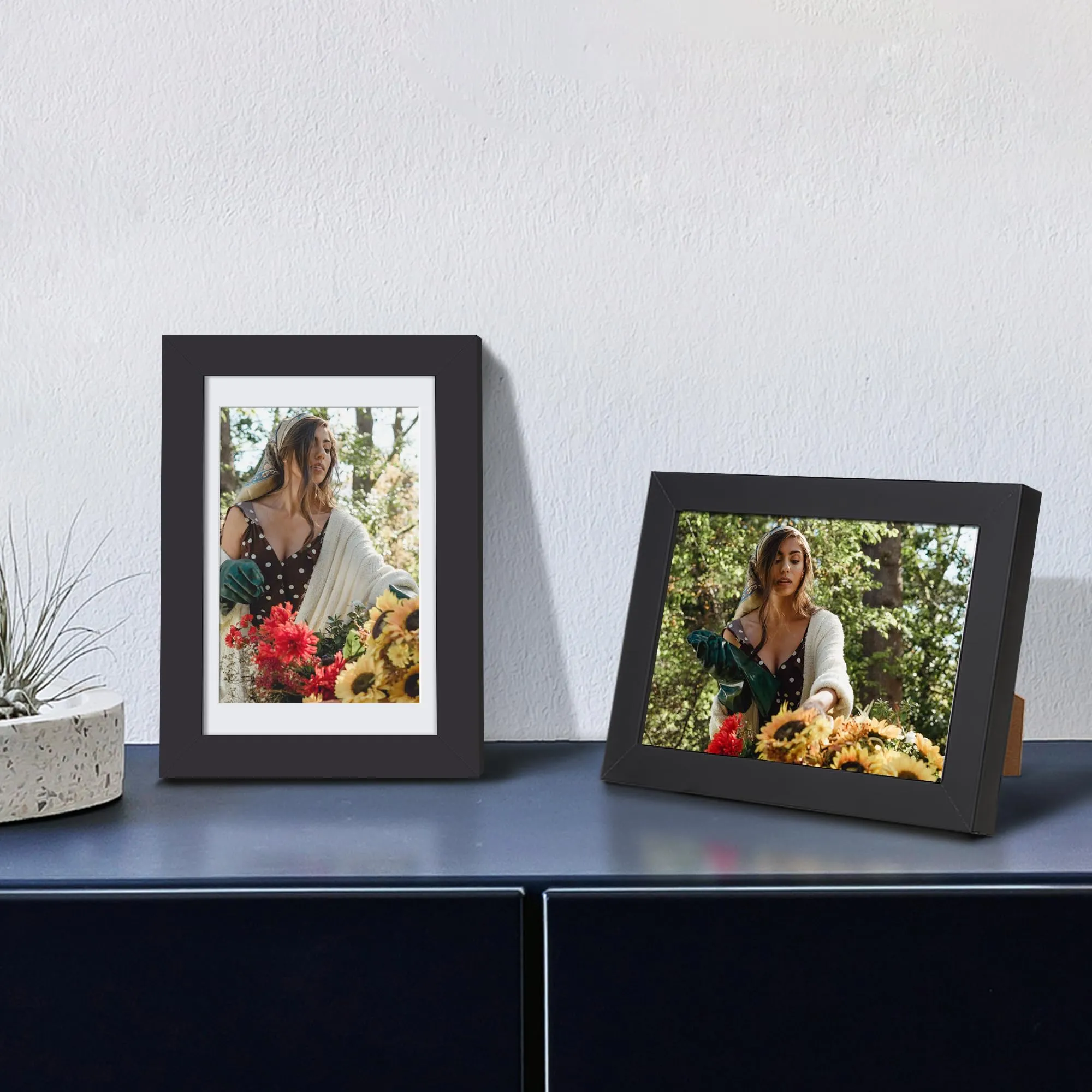 upsimples Cornici Portafoto, Set da 3, 10,16 x 15,24 cm, Nero - immagine 5