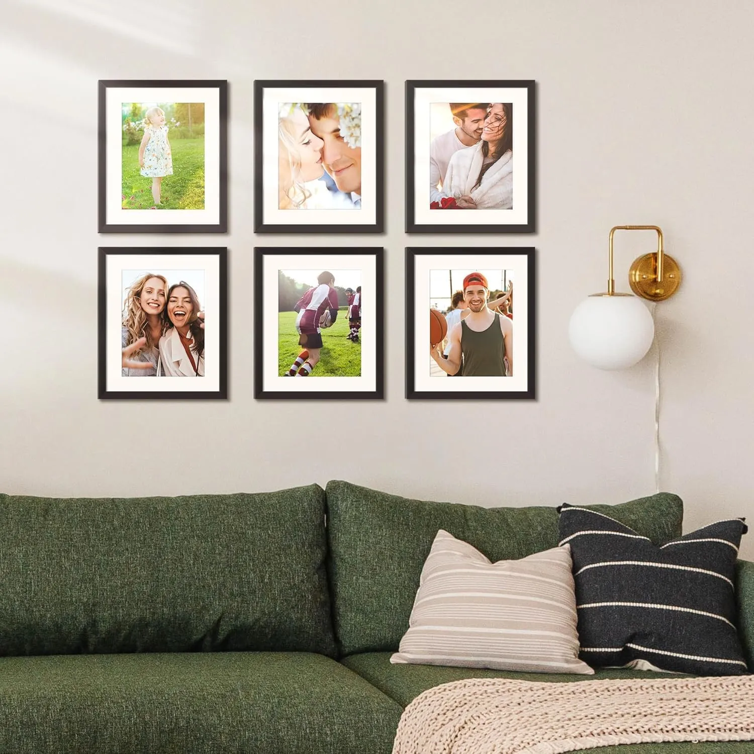 upsimples Cornici Portafoto, Set da 3, 10,16 x 15,24 cm, Nero - immagine 6