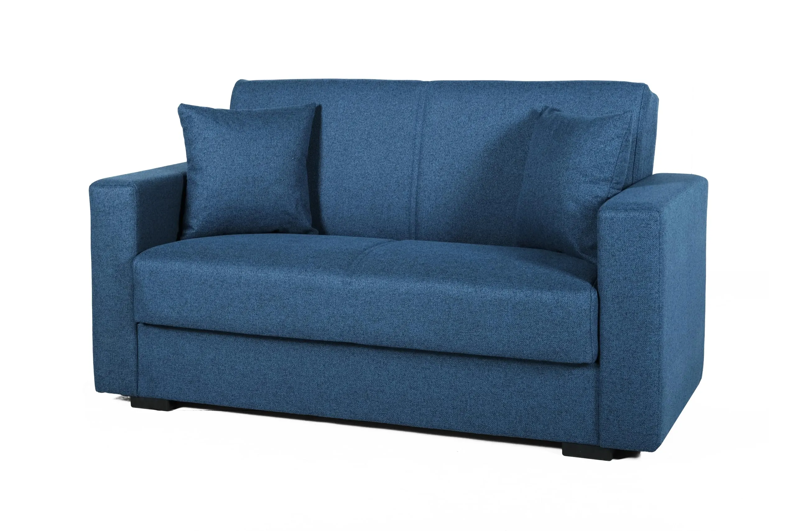 Arredo Stock Divano Letto Afrodite Blu, 2 Posti, 155x80x87 cm - immagine 1