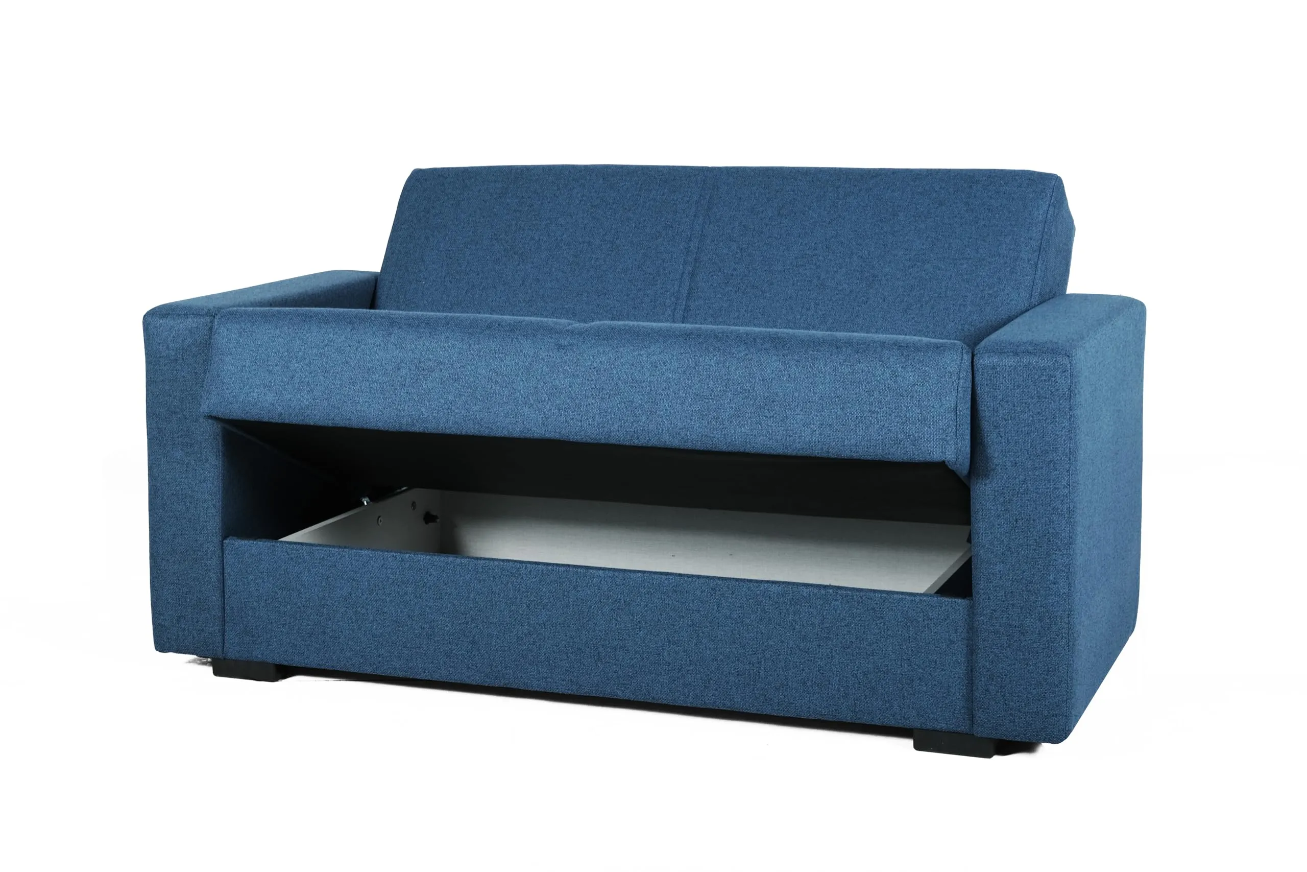 Arredo Stock Divano Letto Afrodite Blu, 2 Posti, 155x80x87 cm - immagine 4