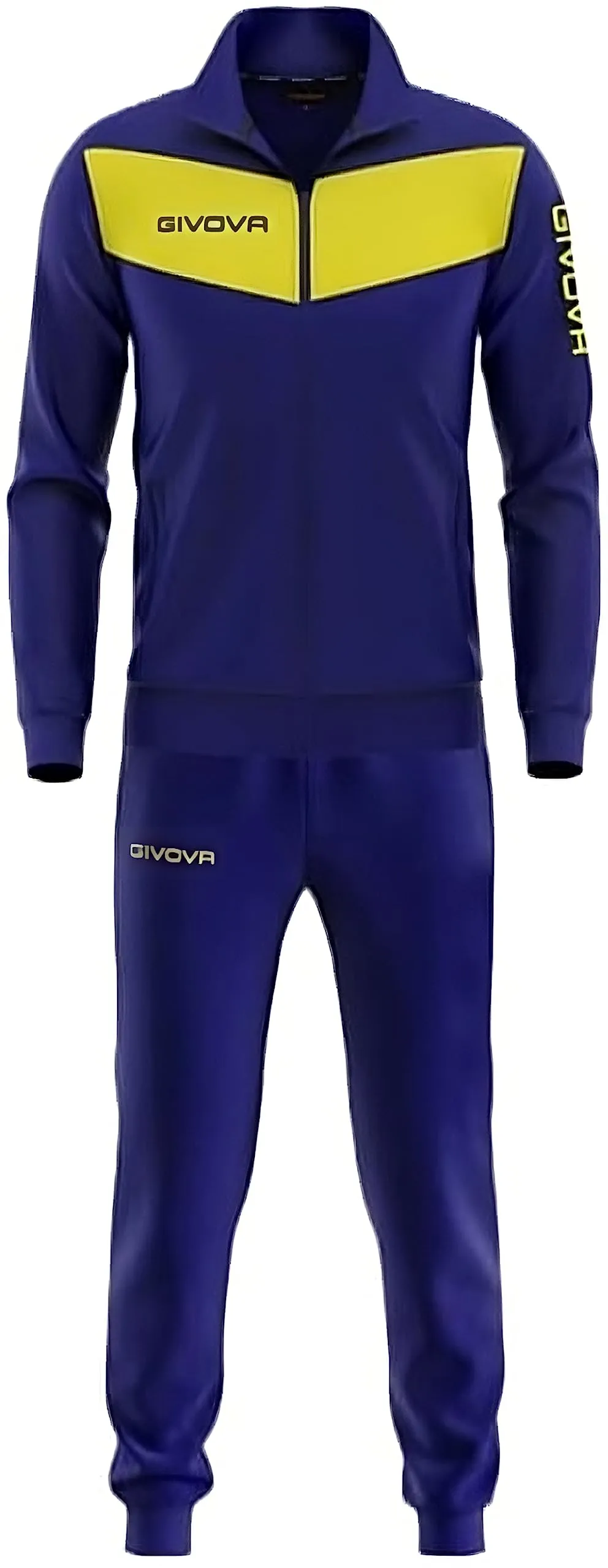 Givova Tuta Visa Triacetato 4S Blu/Giallo Tg. S - immagine 1