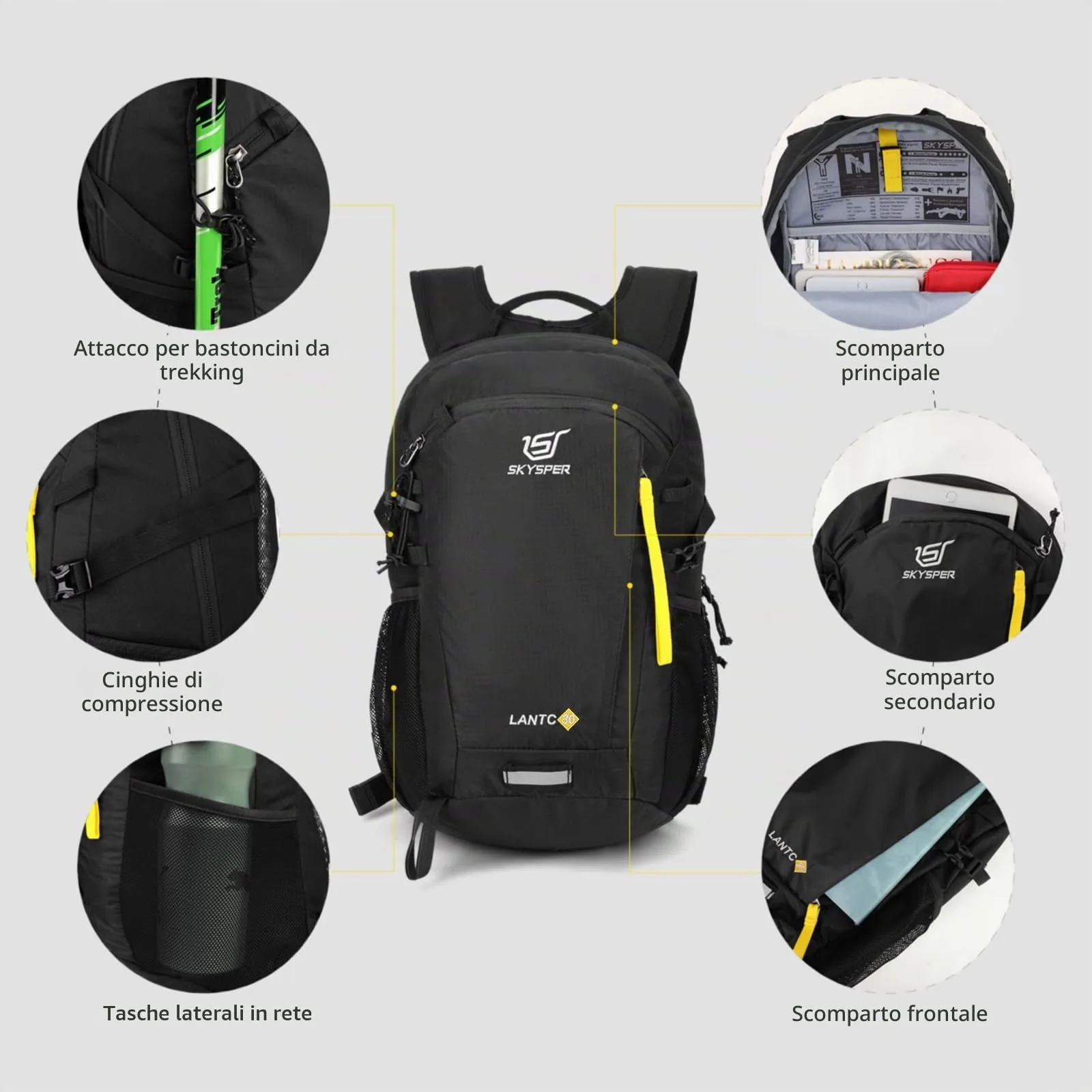SKYSPER Zaino da Hiking 30L - immagine 5