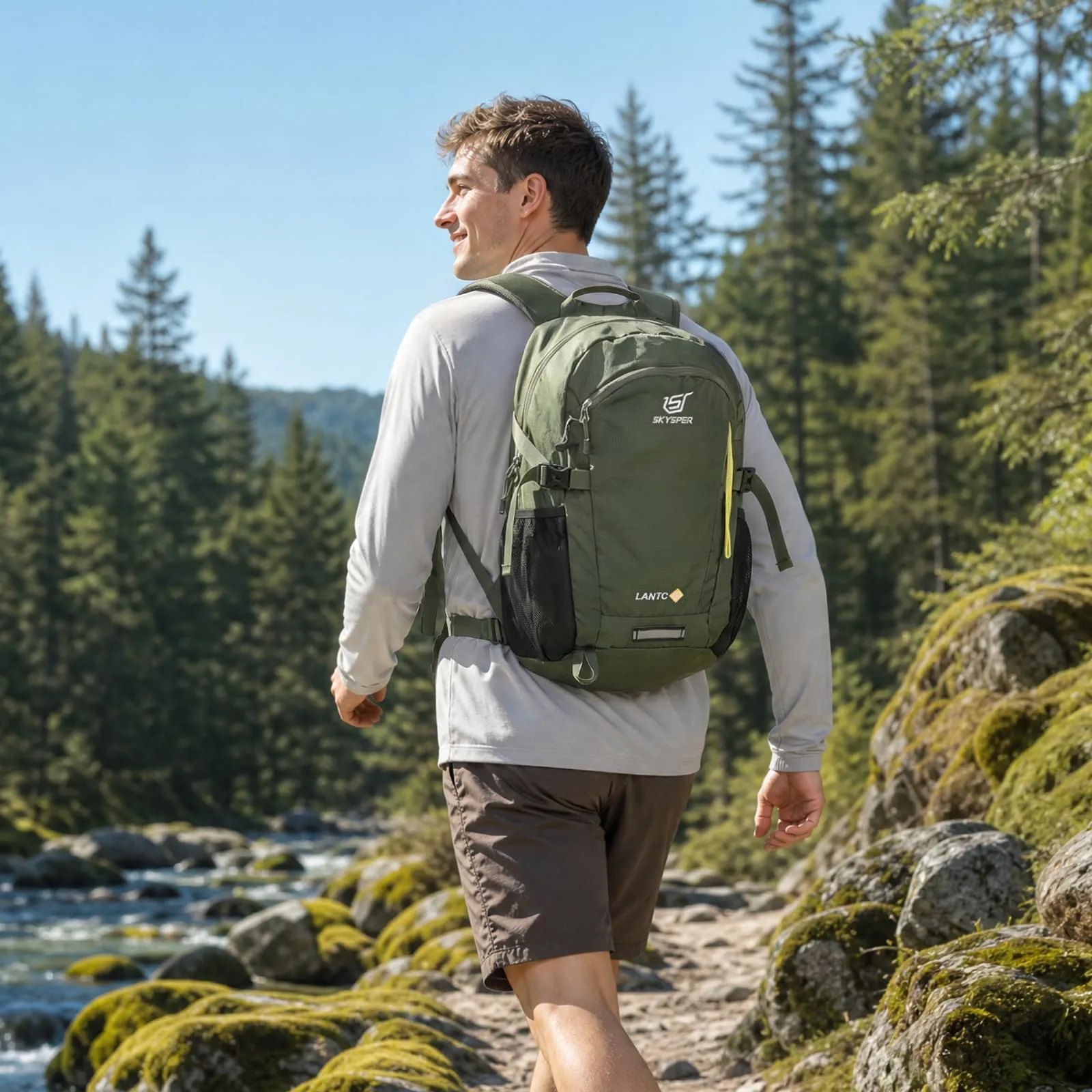SKYSPER Zaino da Hiking 30L - Verde Militare - immagine 2