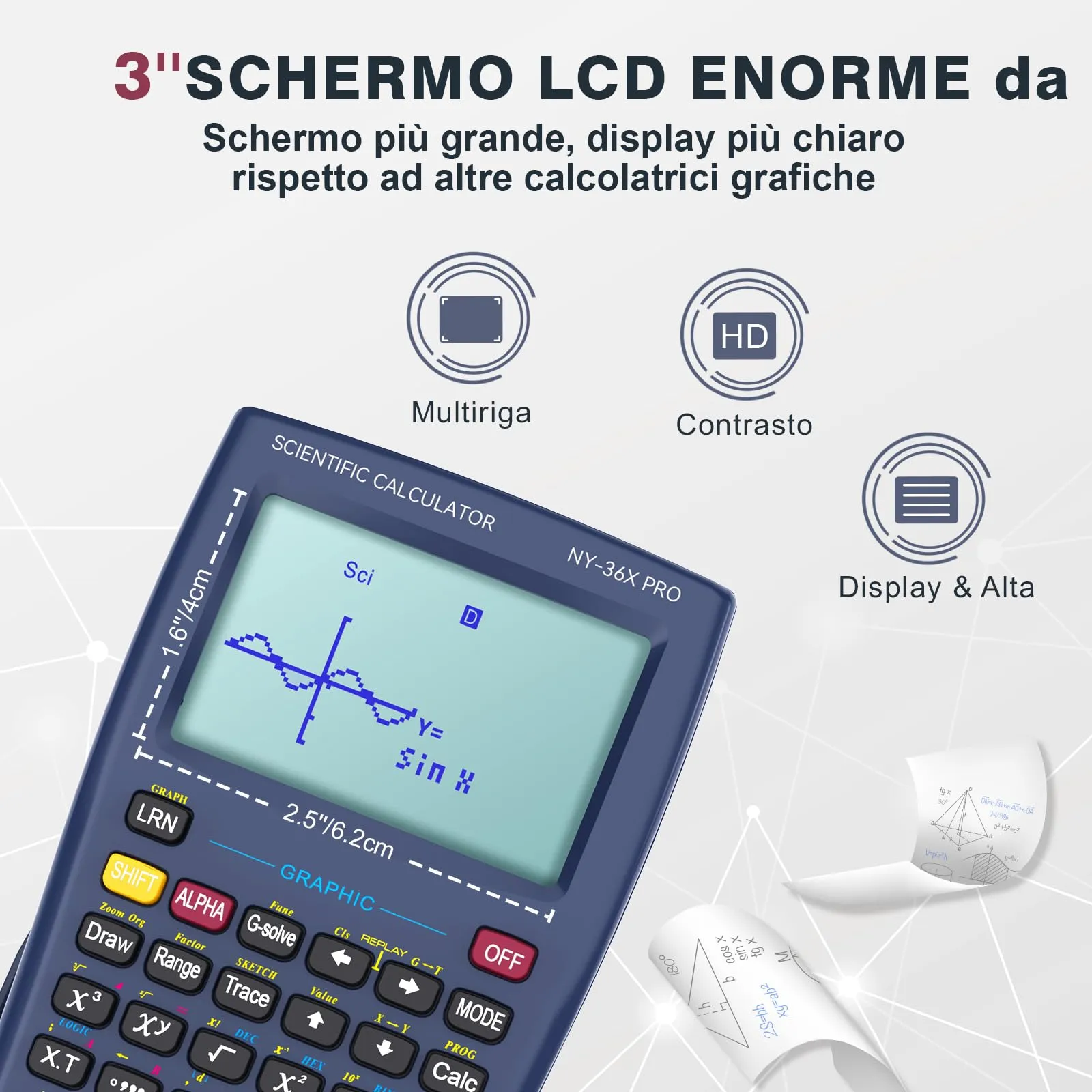 ROATEE 36X Pro Calcolatrice Scientifica Grafica - immagine 3