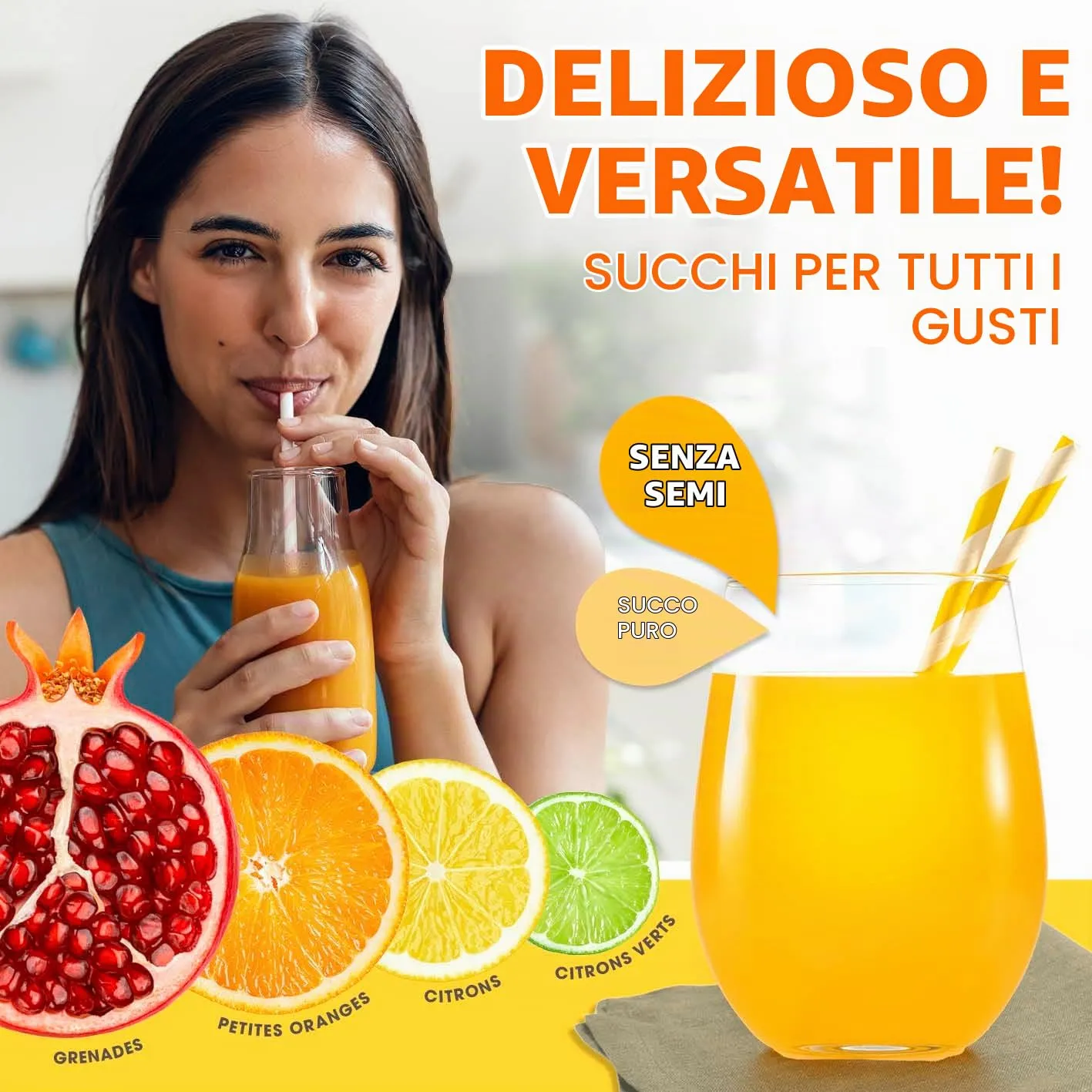 Lumaland Estrattore di Succo Manuale in Ghisa per Frutta e Verdura, Nero - immagine 5