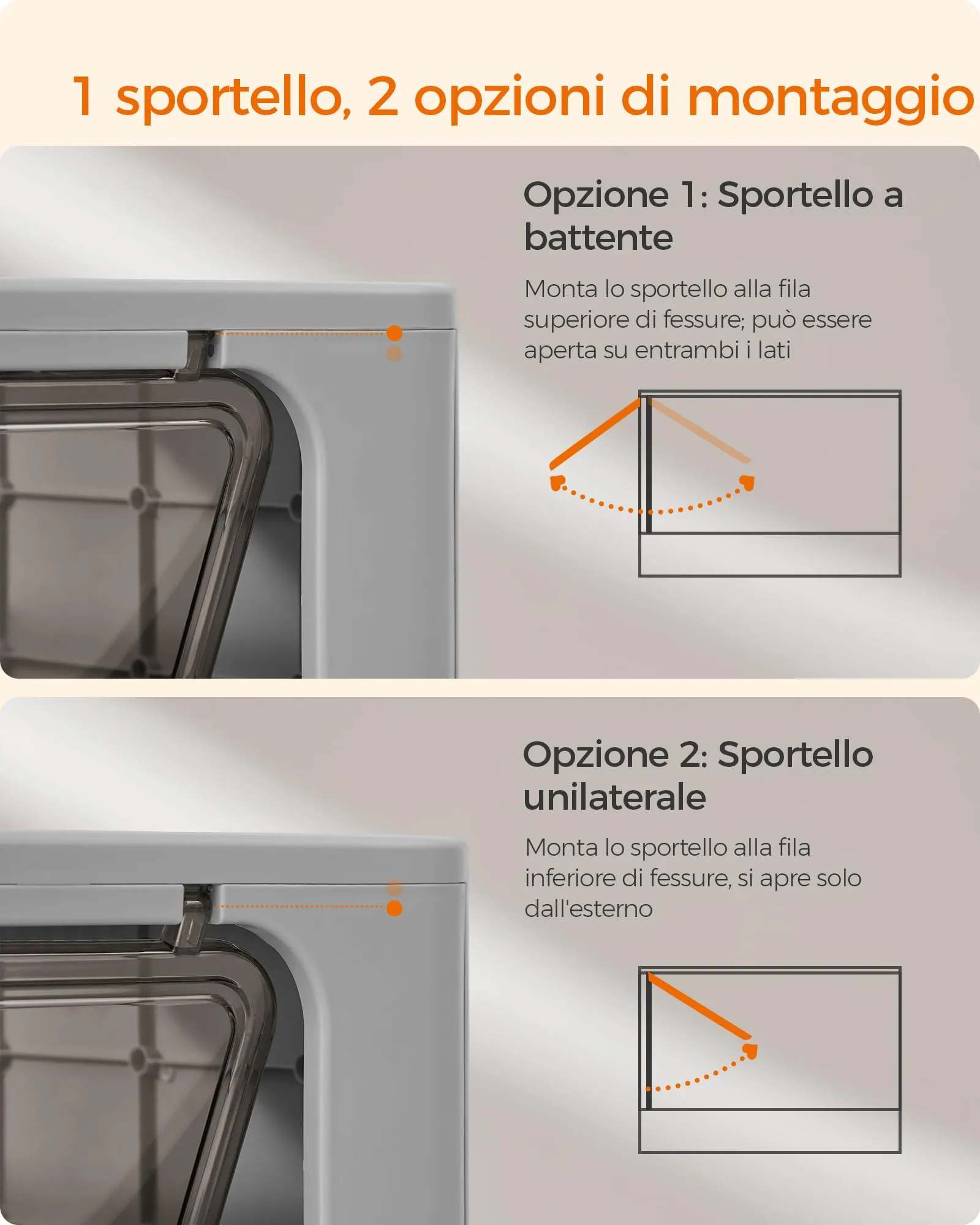Feandrea Lettiera per Gatti Nascosta con Vassoio Estraibile, Grigio Antracite e Grigio Tortora PPT001B01 - immagine 7