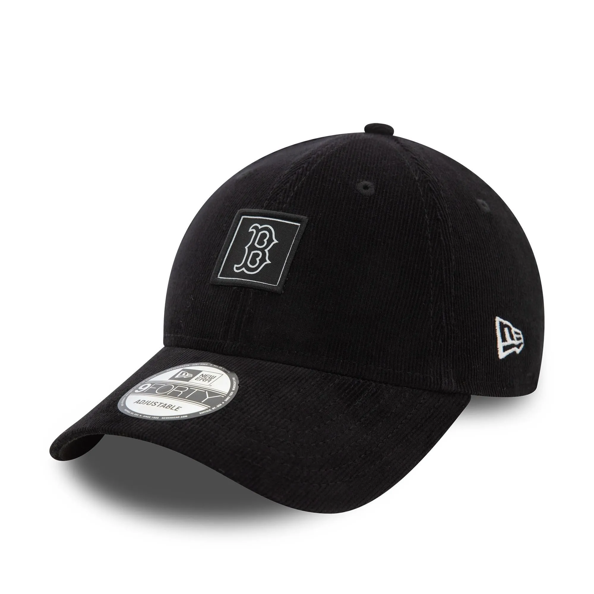 New Era Boston Red Sox MLB 9Forty Corduroy Adjustable Baseball Cap - Black - immagine 1