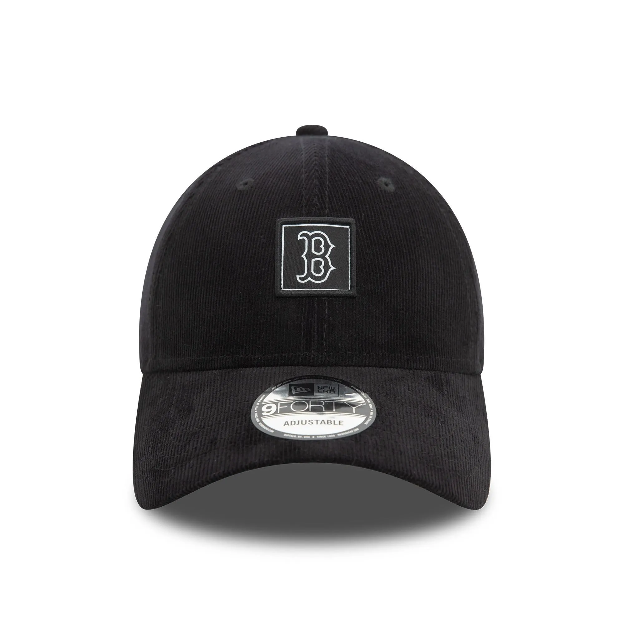 New Era Boston Red Sox MLB 9Forty Corduroy Adjustable Baseball Cap - Black - immagine 2