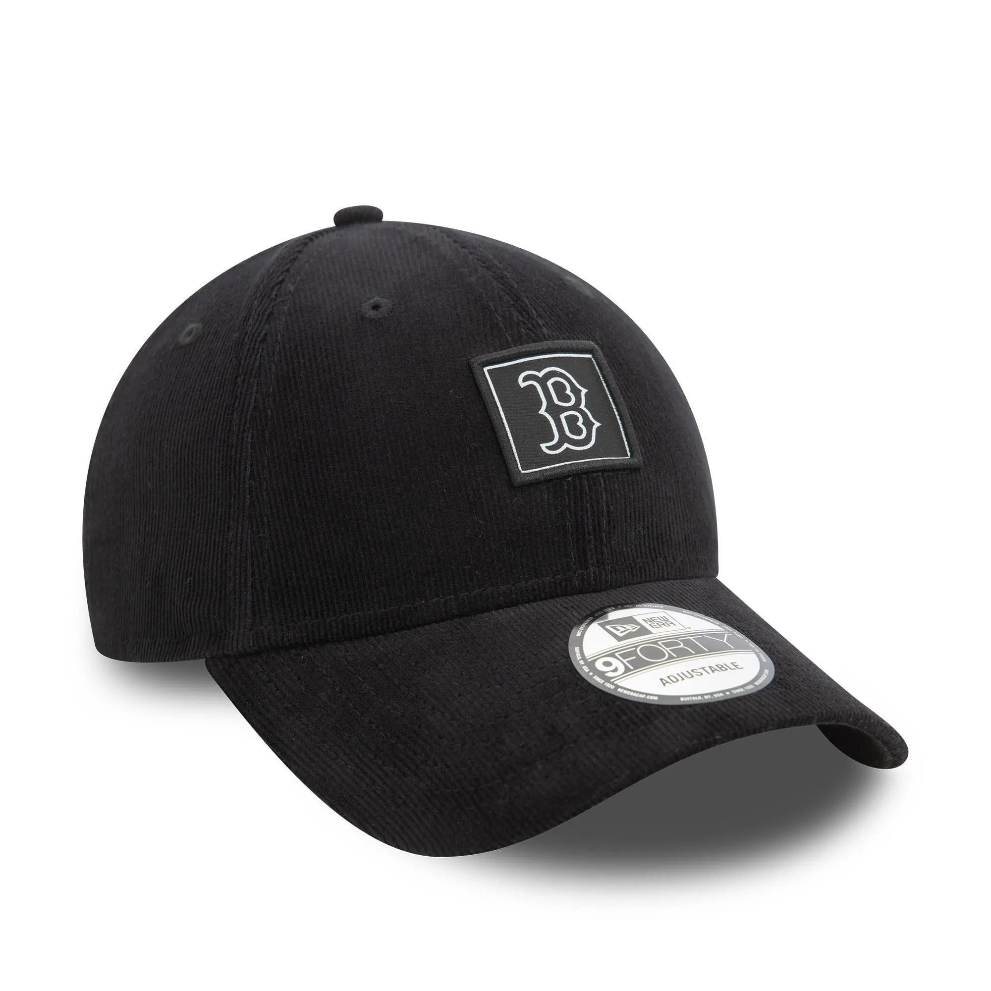 New Era Boston Red Sox MLB 9Forty Corduroy Adjustable Baseball Cap - Black - immagine 3