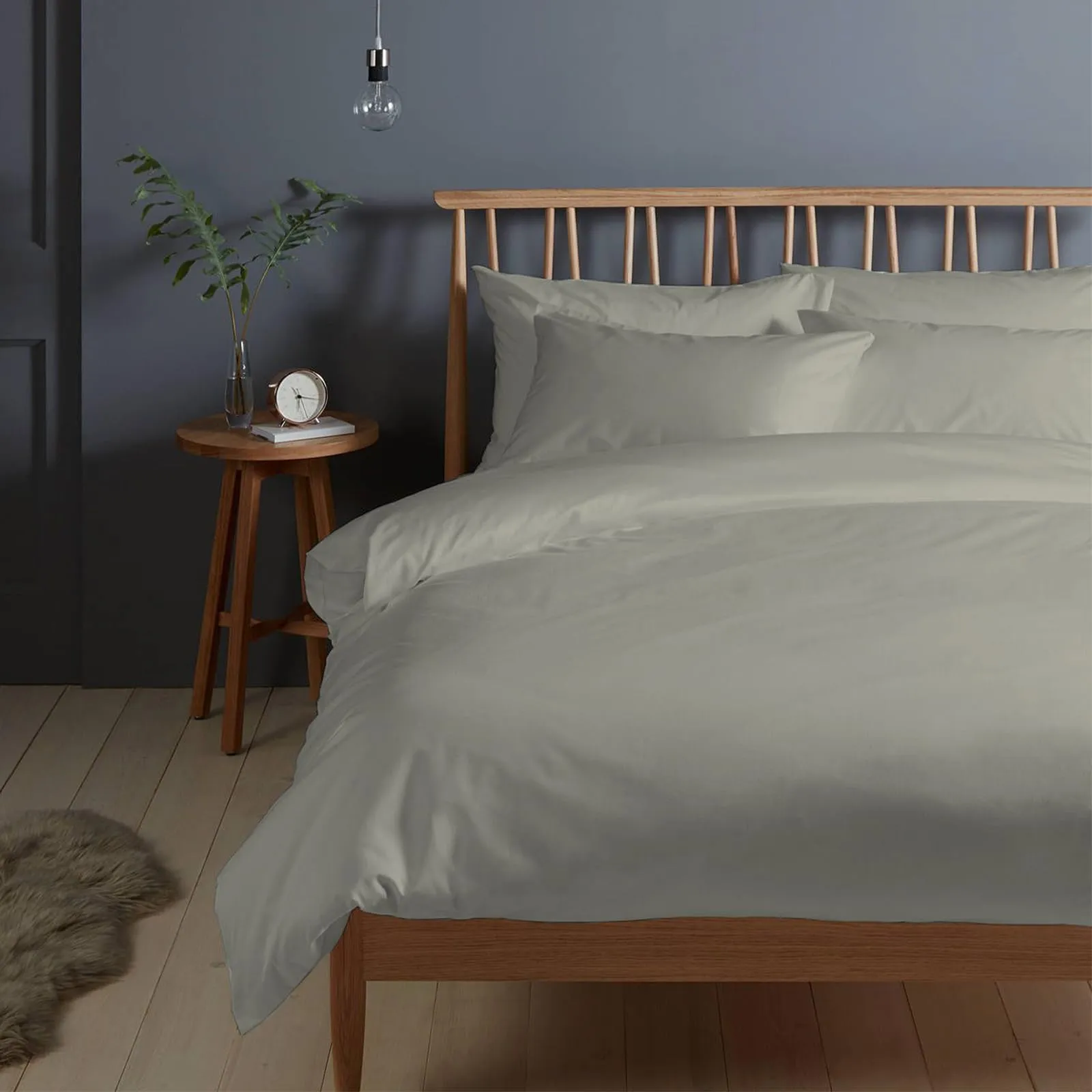 Pizuna Linens Set Copripiumino Singolo in Cotone 400 Fili, 150x200 cm, Argento, 2 Pezzi - immagine 1