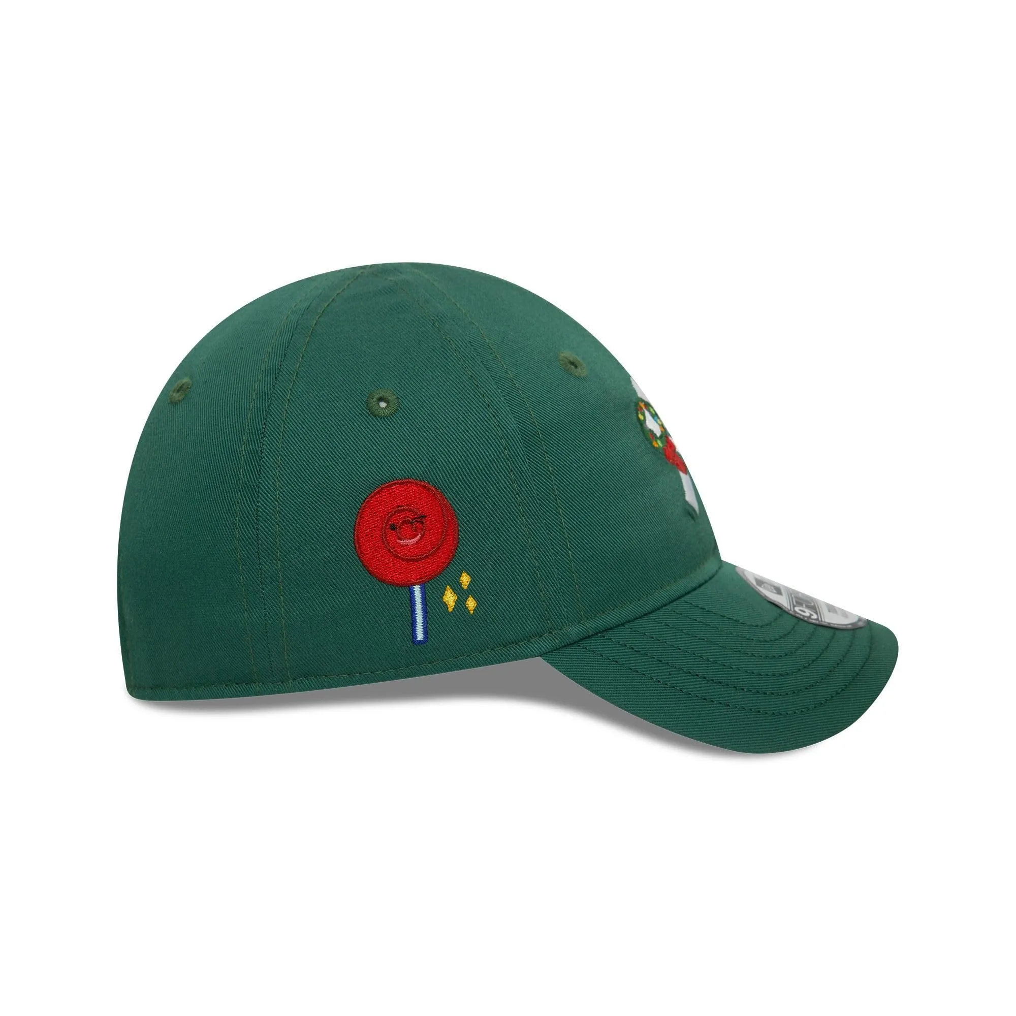 New Era New York Yankees Berretto da Baseball 9forty per Bambini Piccoli MLB Logo Natale Verde - immagine 6