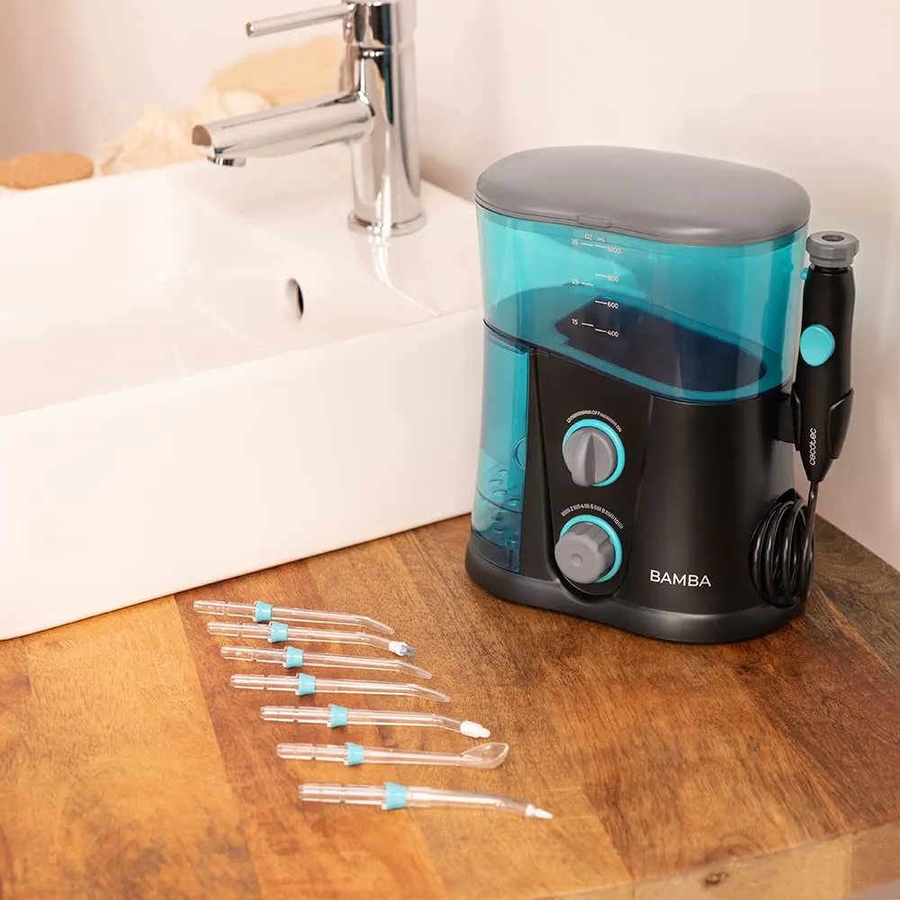 Cecotec ToothCare 1200 Jet Pro Oral Irrigator, 7 Nozzles, LED Display, 1000 ml Capacity, 10 Pressure Settings, IPX4, UV Light Disinfection - immagine 3