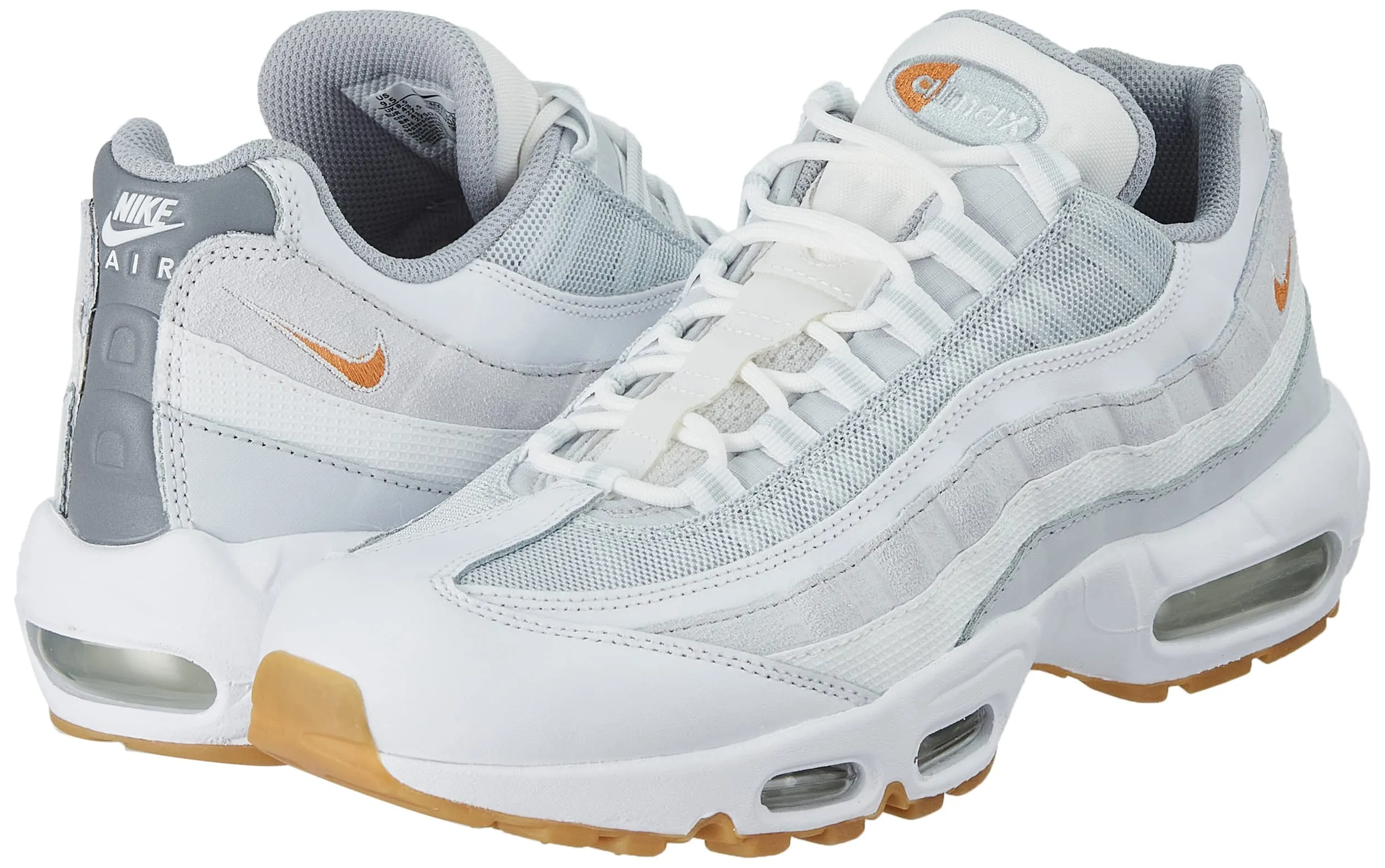 Nike Air Max 95 Uomo - Bianco Pure Platinum Wolf Grigio Curry Caldo - 43 EU - immagine 7