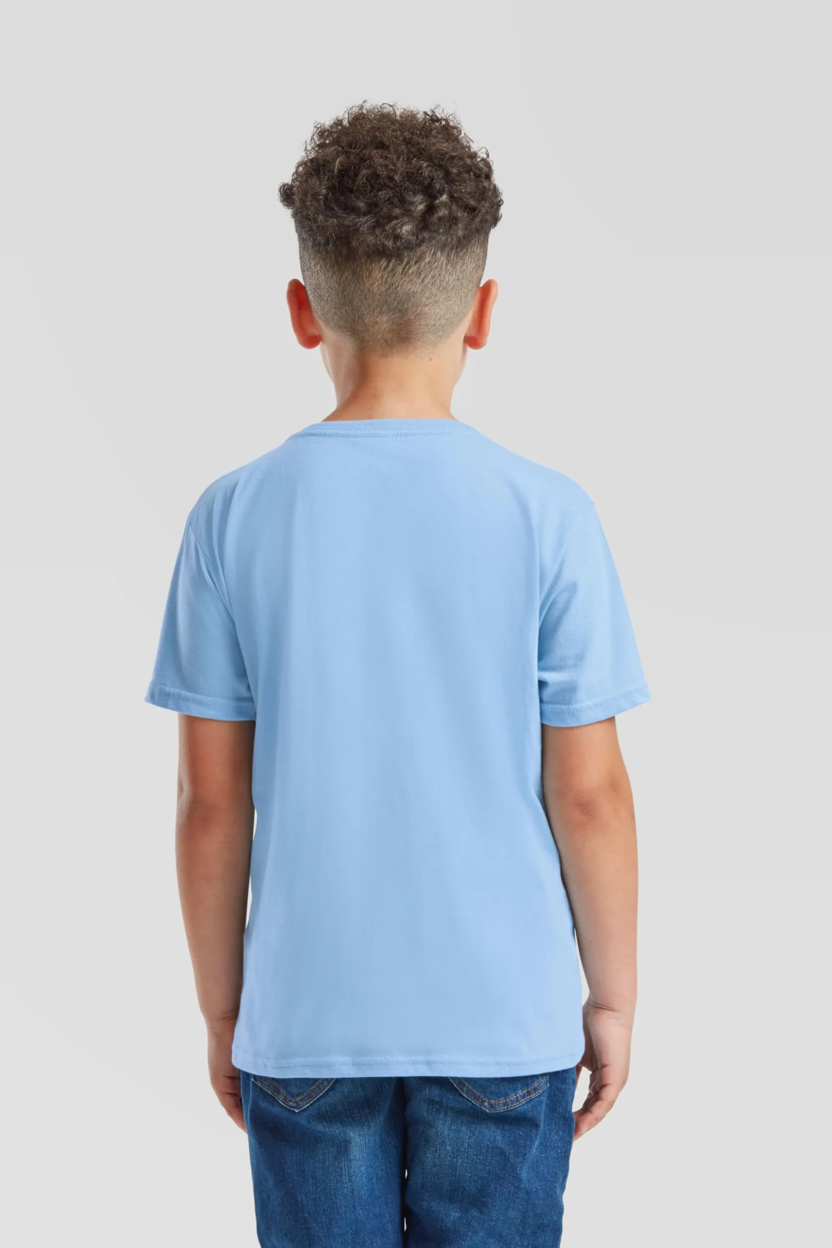Fruit of the Loom Maglietta da bambini Iconic, Blu Pastello, 128 cm - immagine 5