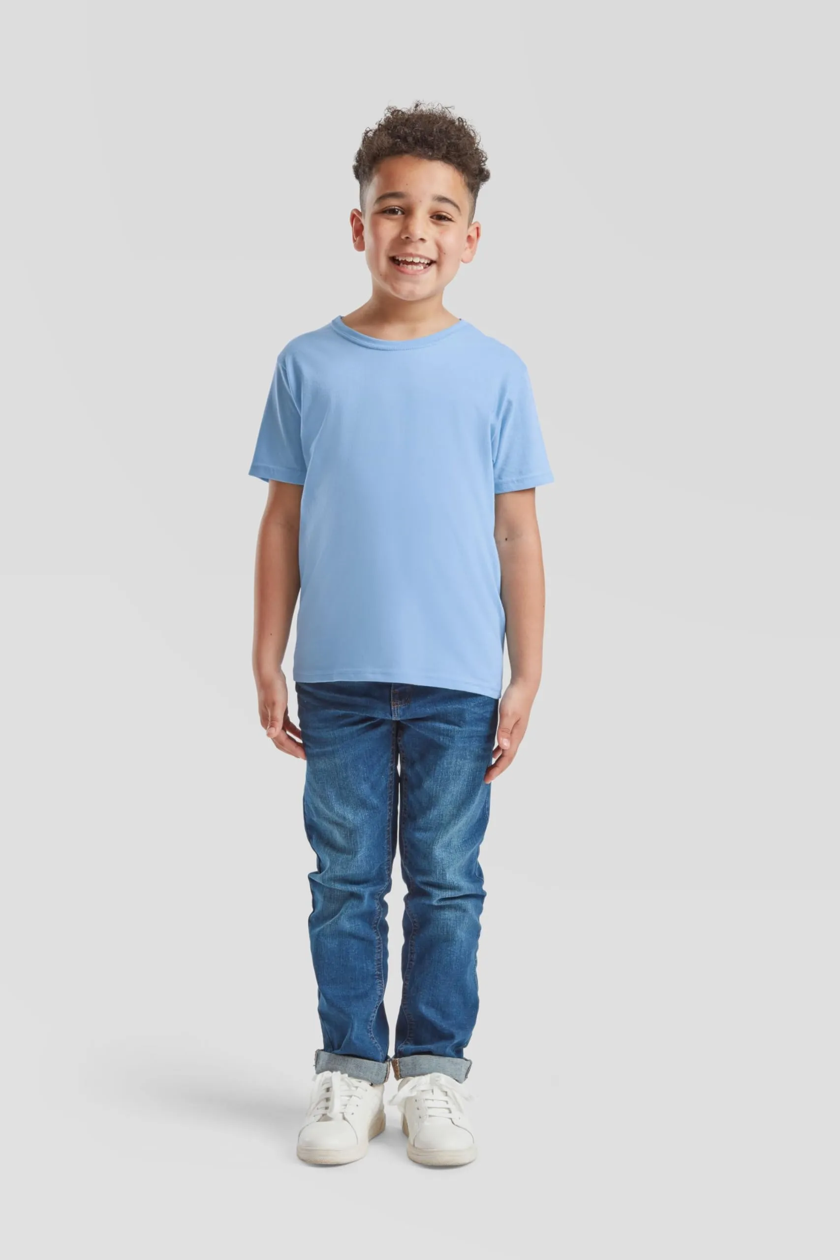 Fruit of the Loom Iconic Maglietta da bambini, Blu Pastello, 14 anni - immagine 2