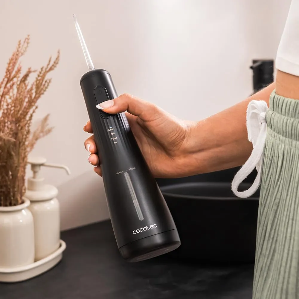 Cecotec ToothCare Jet Liberty Irrigatore Orale Portatile, 1600 Impulsi al Minuto, 8 Ugelli, 4 Modalità, Serbatoio 250ml, IPX7 Waterproof, 130 PSI - immagine 5