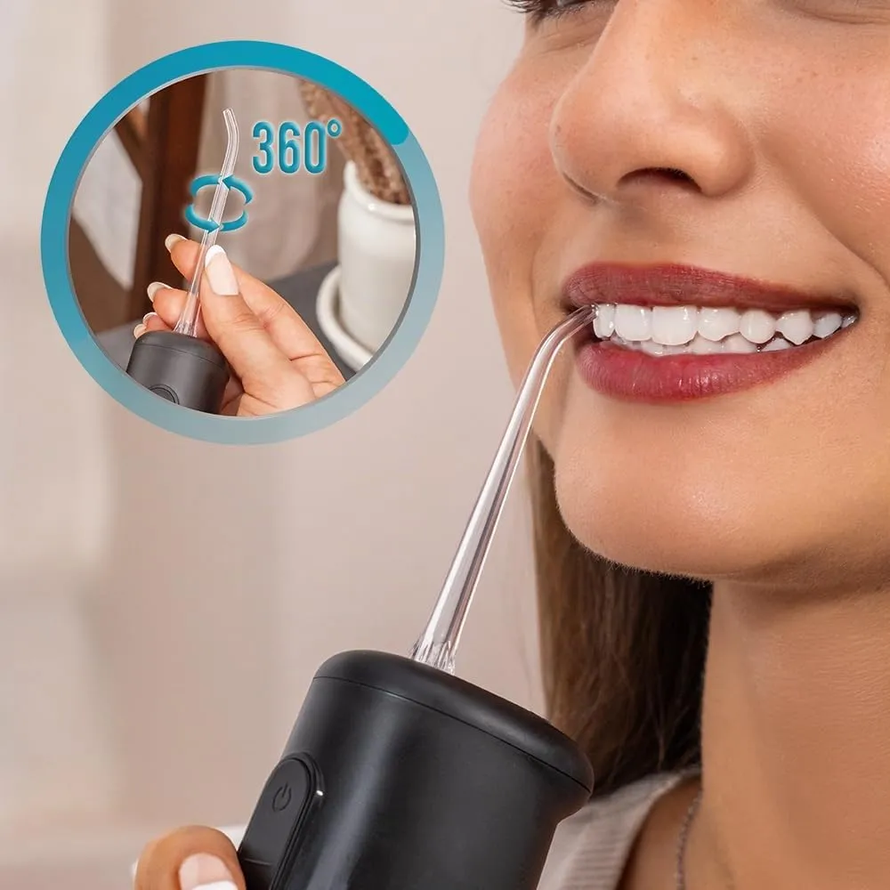 Cecotec ToothCare Jet Liberty Irrigatore Orale Portatile, 1600 Impulsi al Minuto, 8 Ugelli, 4 Modalità, Serbatoio 250ml, IPX7 Waterproof, 130 PSI - immagine 6