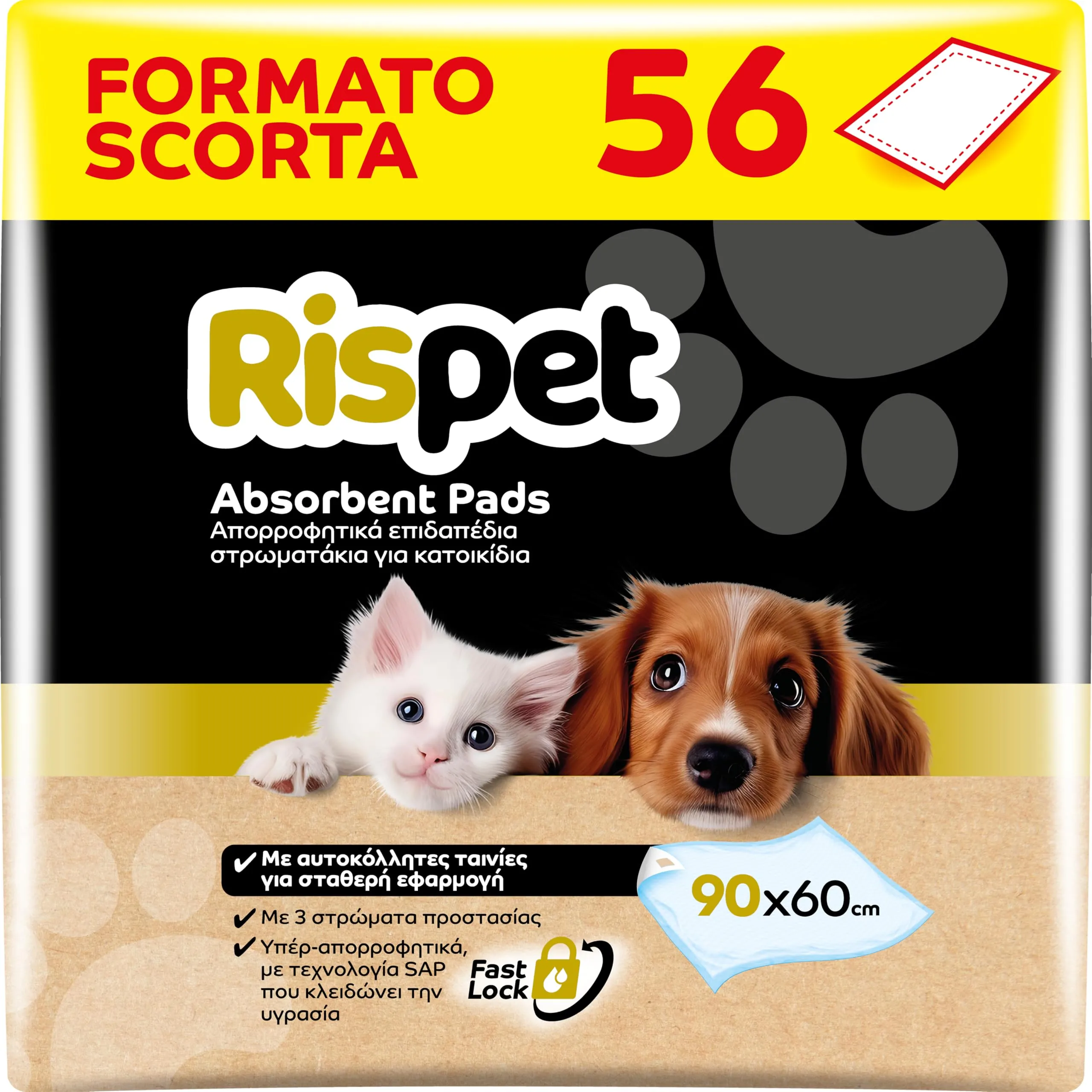 Rispet Tappetini Igienici per Cani, 90x60cm, 56 Unità - immagine 1