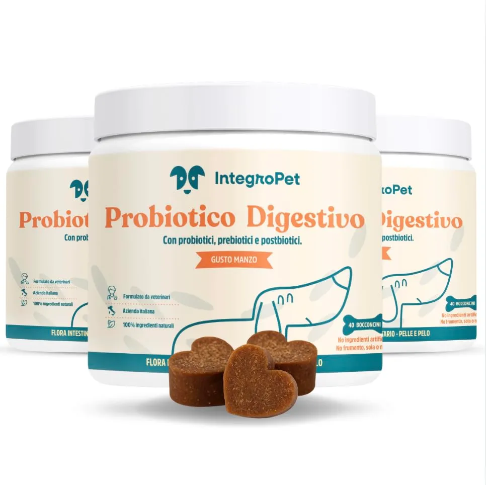 Integropet Probiotico per Cani Gusto Manzo, 120 Bocconcini (3 Confezioni) - immagine 1