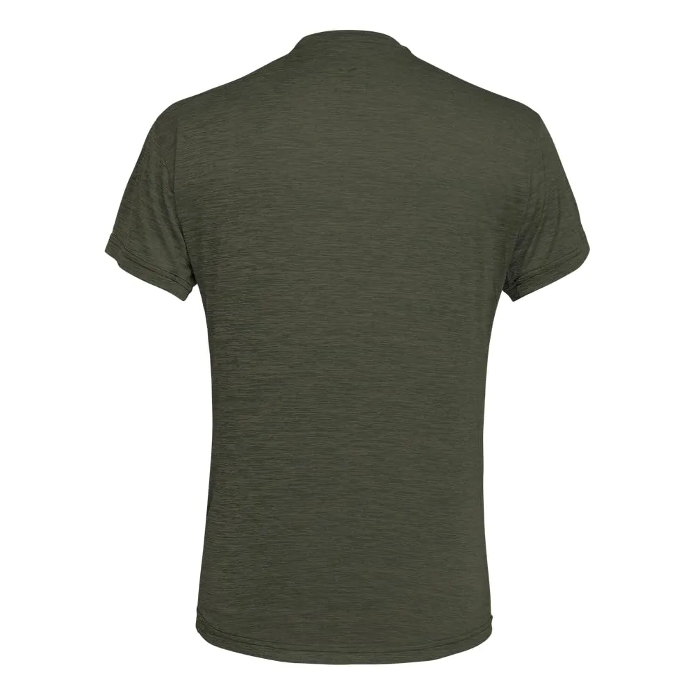 Salewa Puez Melange Dry T-Shirt - Verde Faded Melange, S - immagine 2
