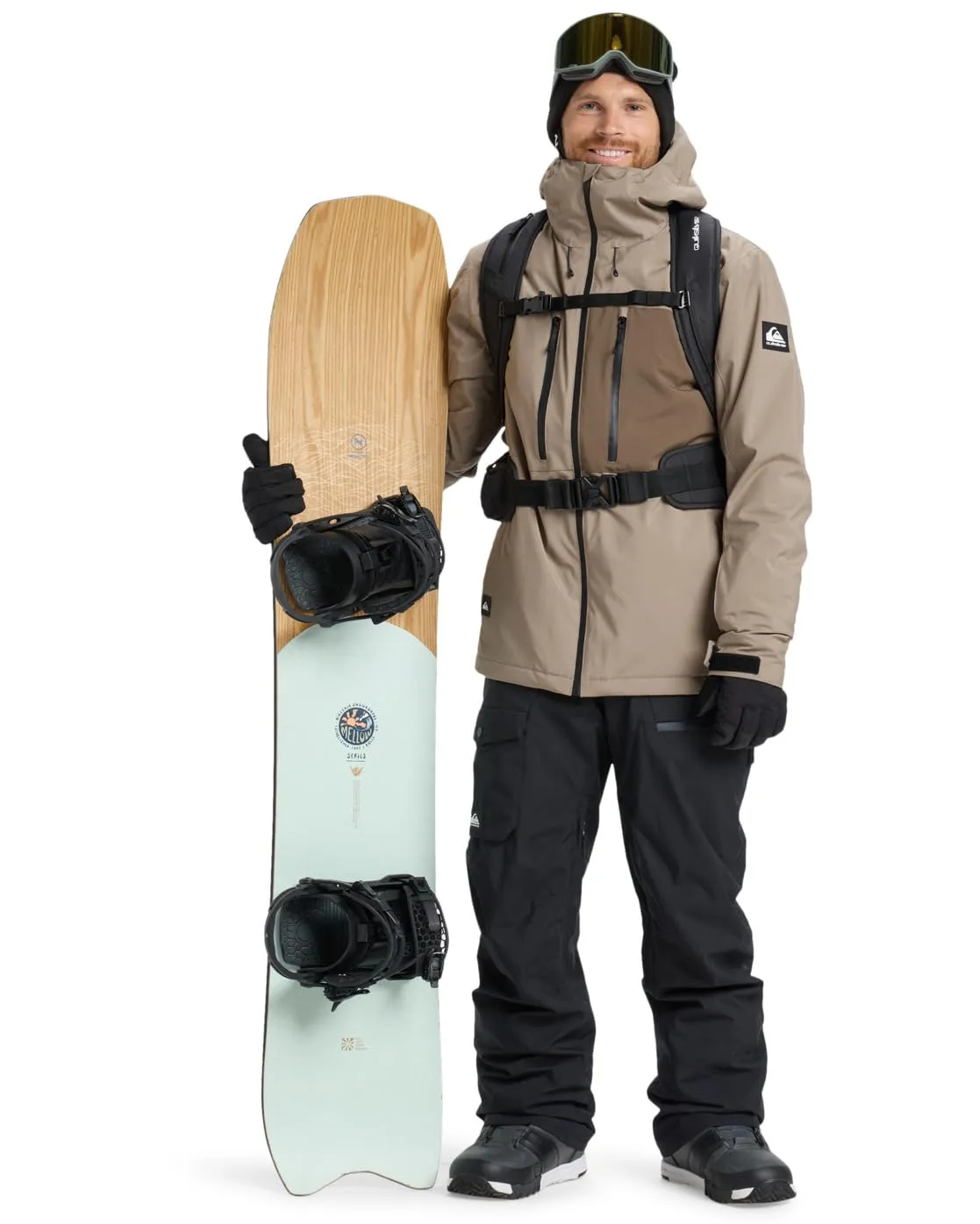 Quiksilver Sycamore Solid 20K Snow Jacket, Beige, XL - immagine 4