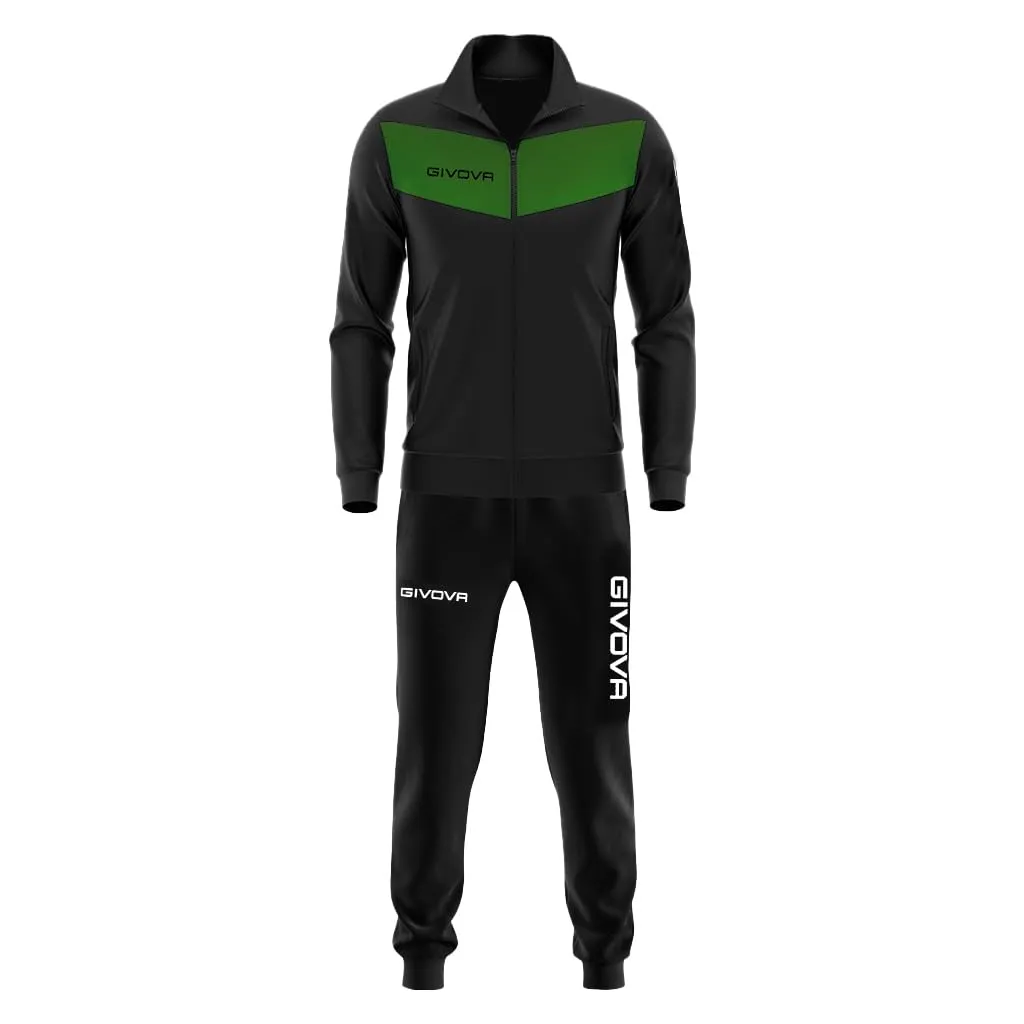 Givova Tuta Visa Triacetato Nero/Verde 4XS - immagine 1