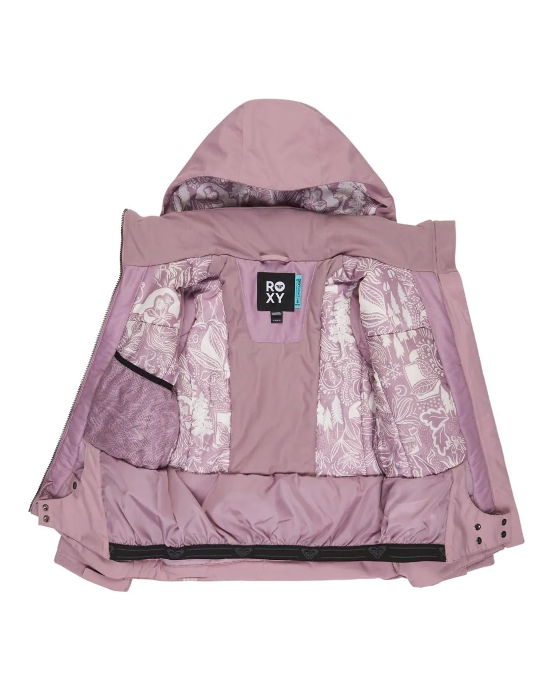 Roxy Meade Girl Snow Jacket Rosa 12 - immagine 6