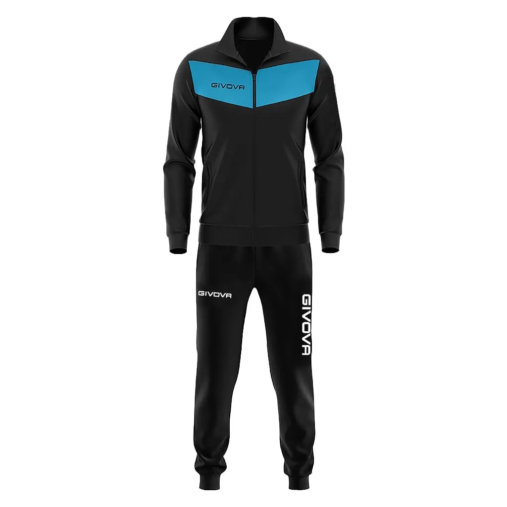 Givova Tuta Visa Triacetato Nero/Turchese 3XL - immagine 1